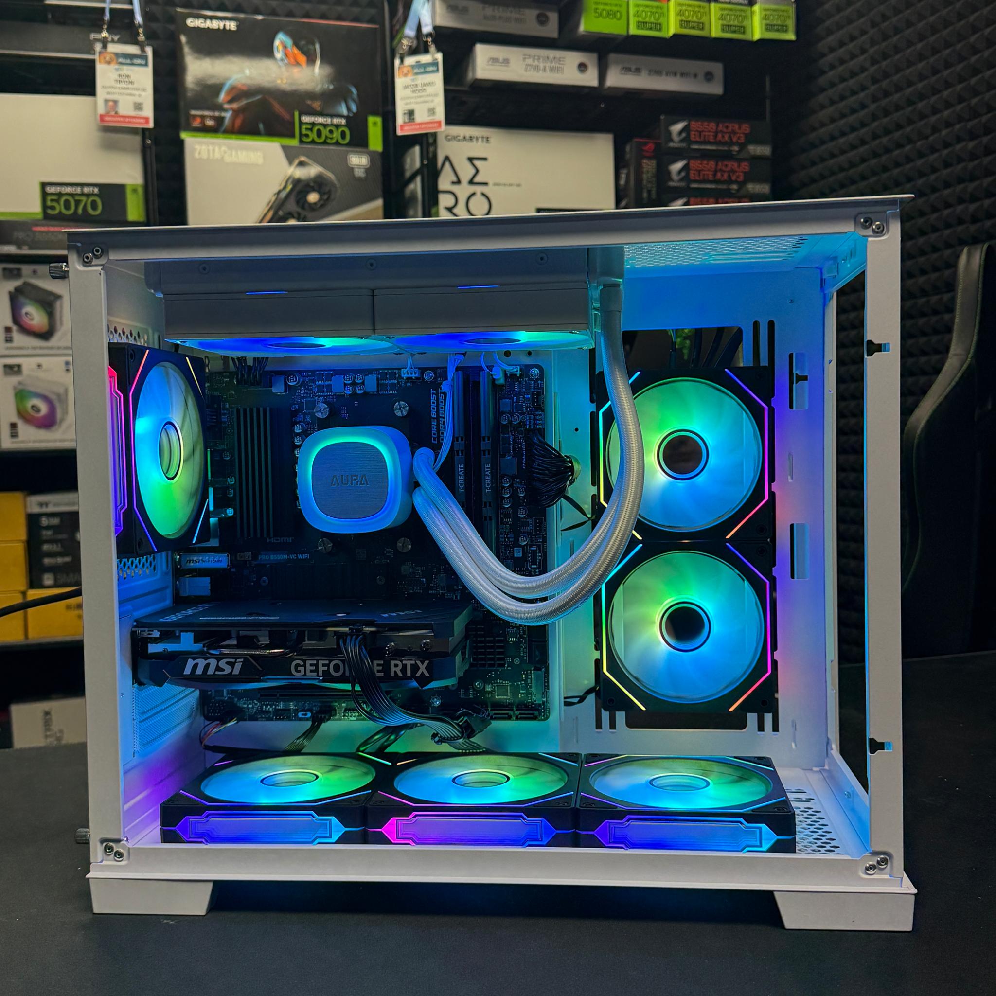 RGB Gaming PC - Ryzen 5 5600 / RTX 4060 Ti 8gb / 16GB DDR4 / 8 RGB Fans / 1TB SSD