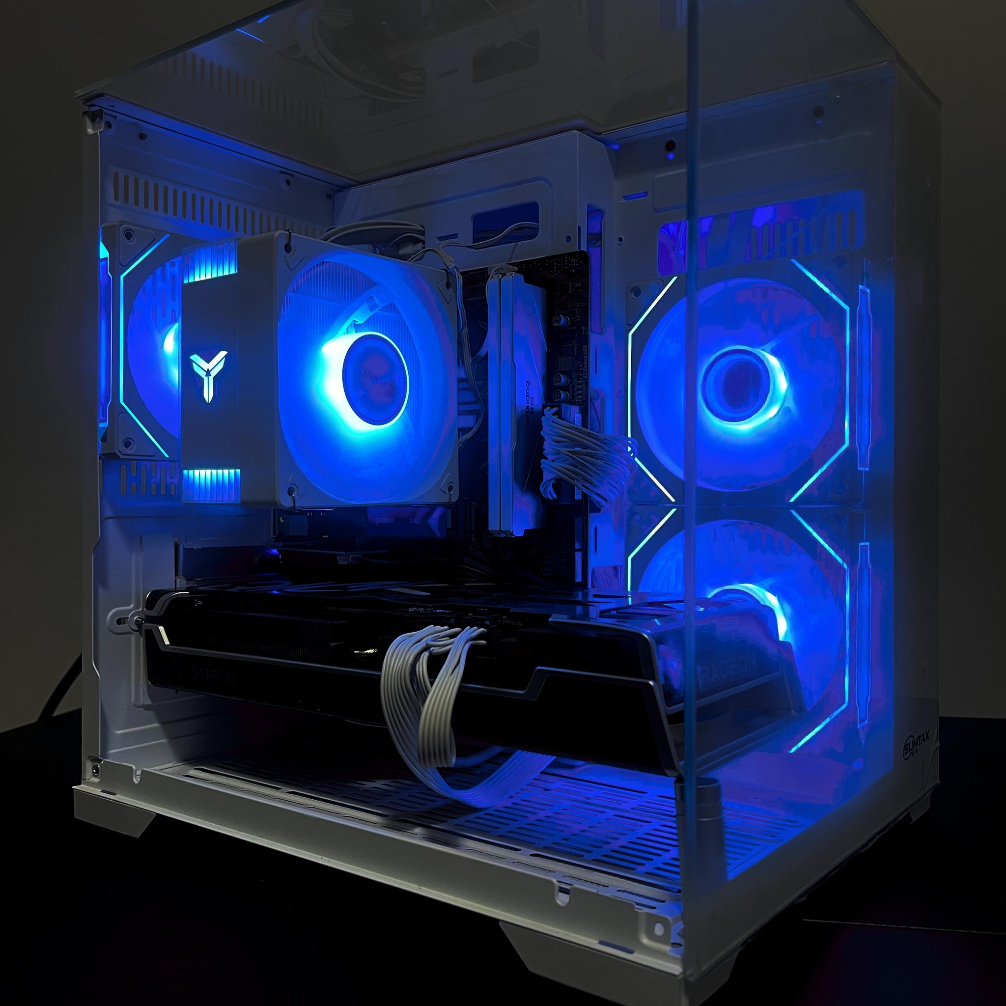 🔥Full-view design🔥 RX 6750XT|R5-5600|1TB M.2|16GB RAM|ARGB Fans|WIFI||DepxTech Pre-Built PC