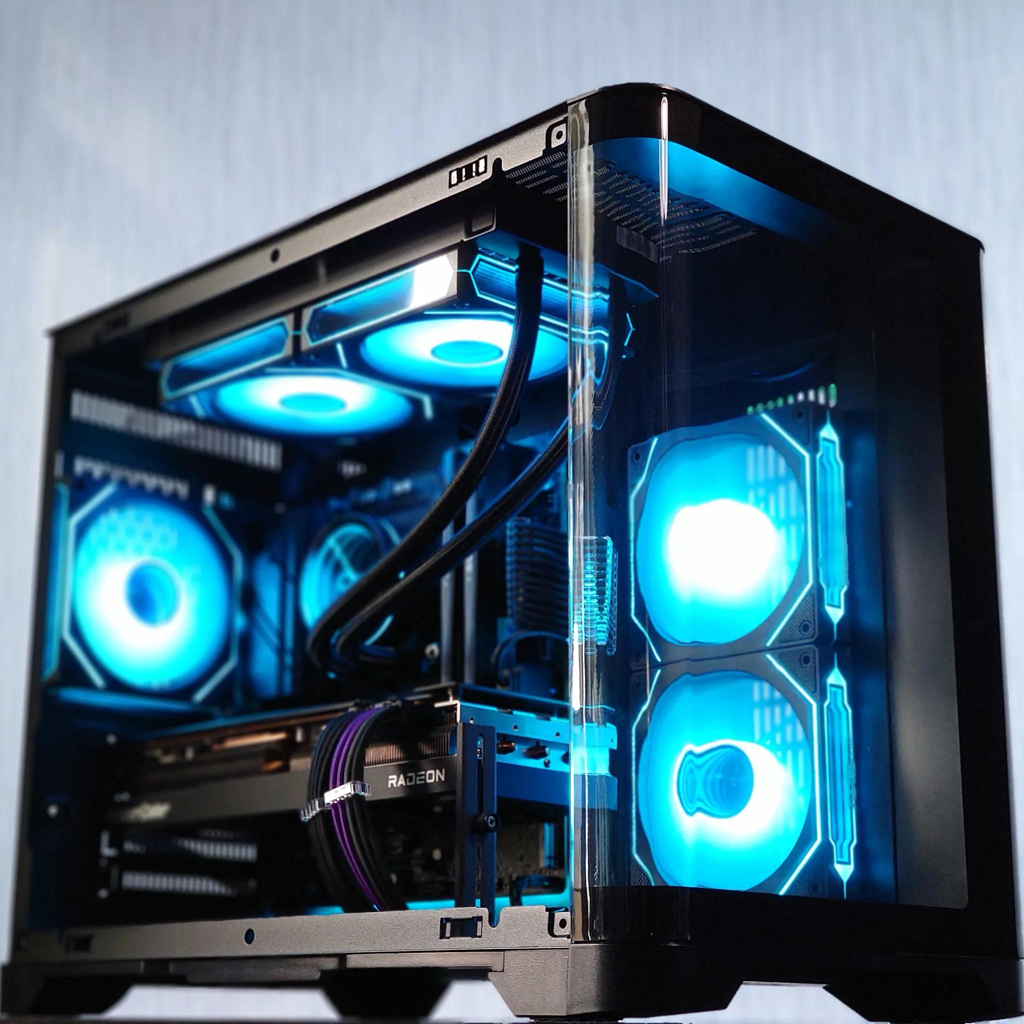 🍇🫐 Liquid Cooled Gaming PC◼️AMD RX 7800 XT 16GB◼️AMD Ryzen 9 5900X◼️32GB DDR4 RAM◼️1TB NVME
