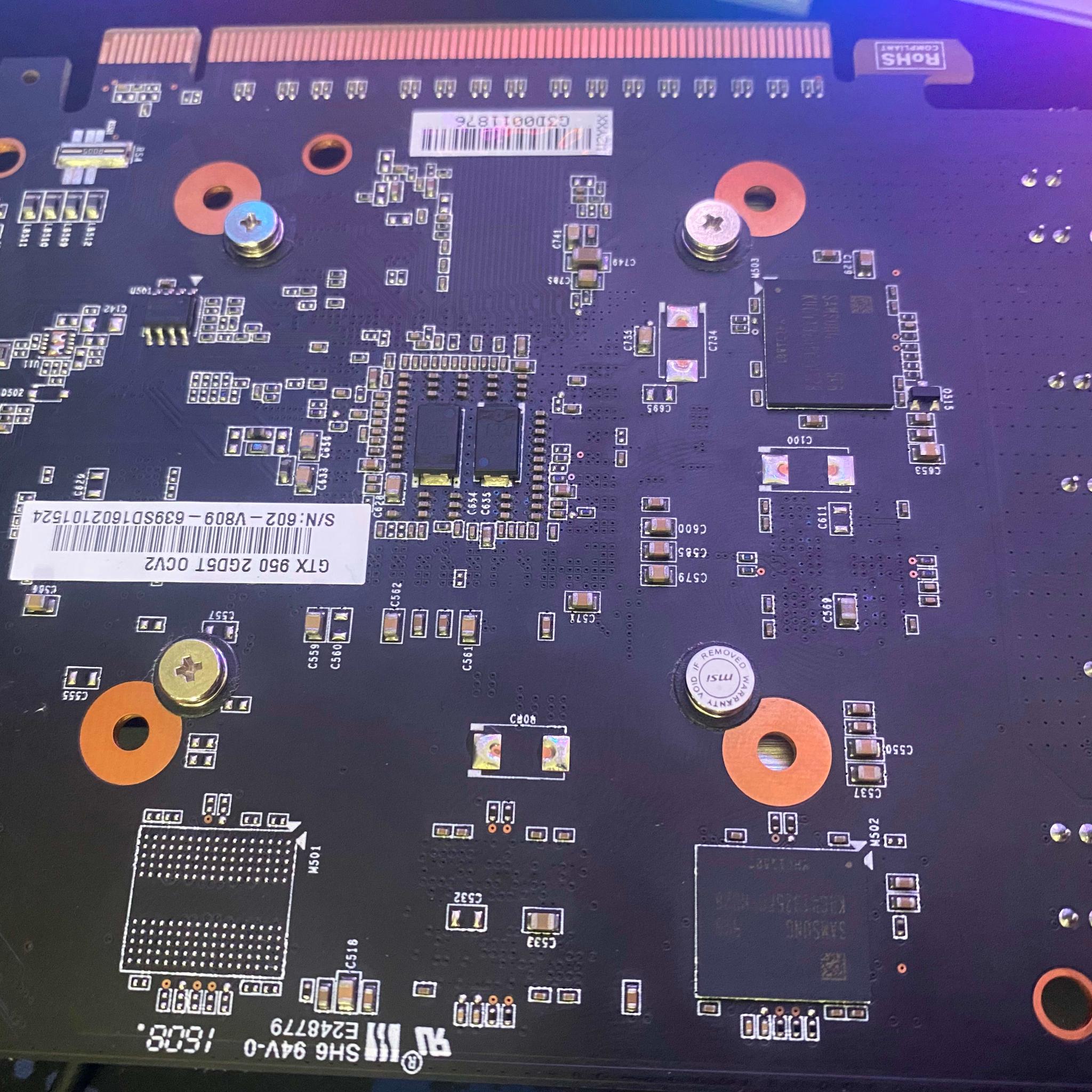 White MSI GTX 950 2G Ultra Budget Esports Graphics Card