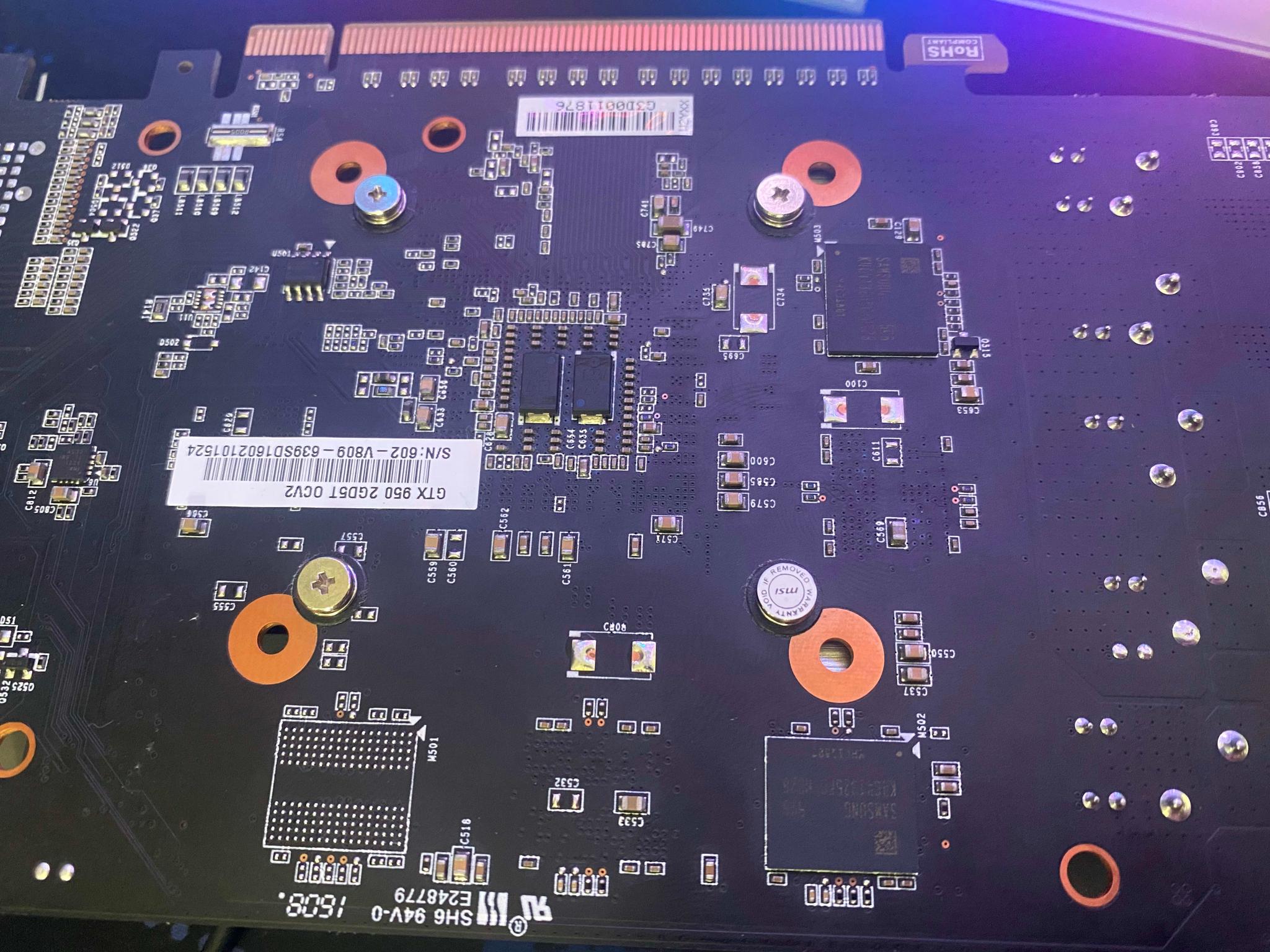 White MSI GTX 950 2G Ultra Budget Esports Graphics Card
