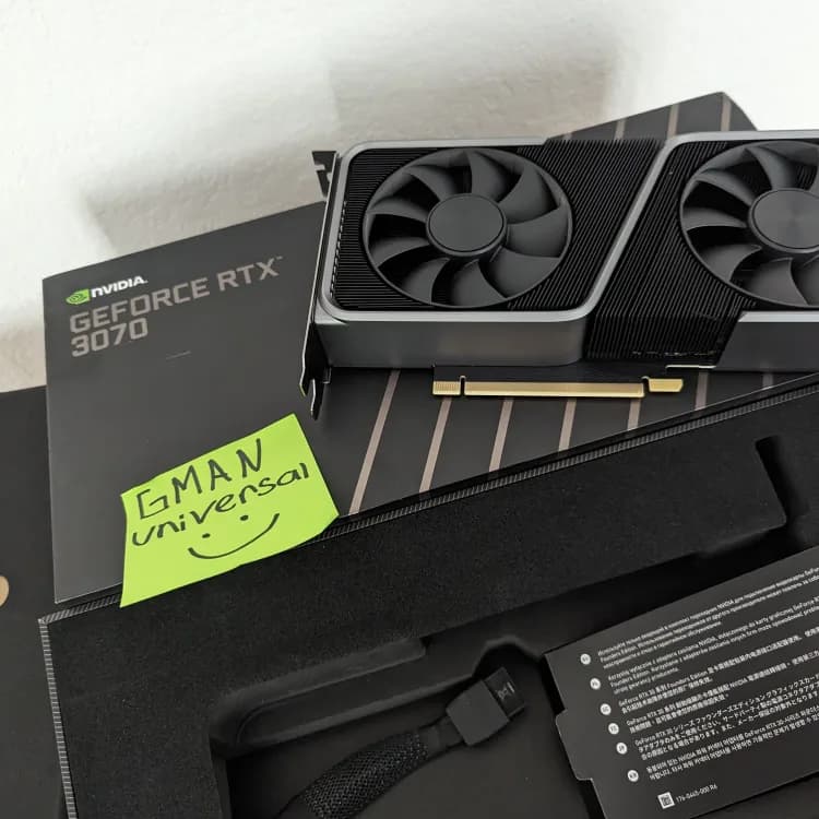 NVIDIA - GeForce RTX 3070 8GB GDDR6 PCI Express 4.0 Graphics Card - Titanium and black