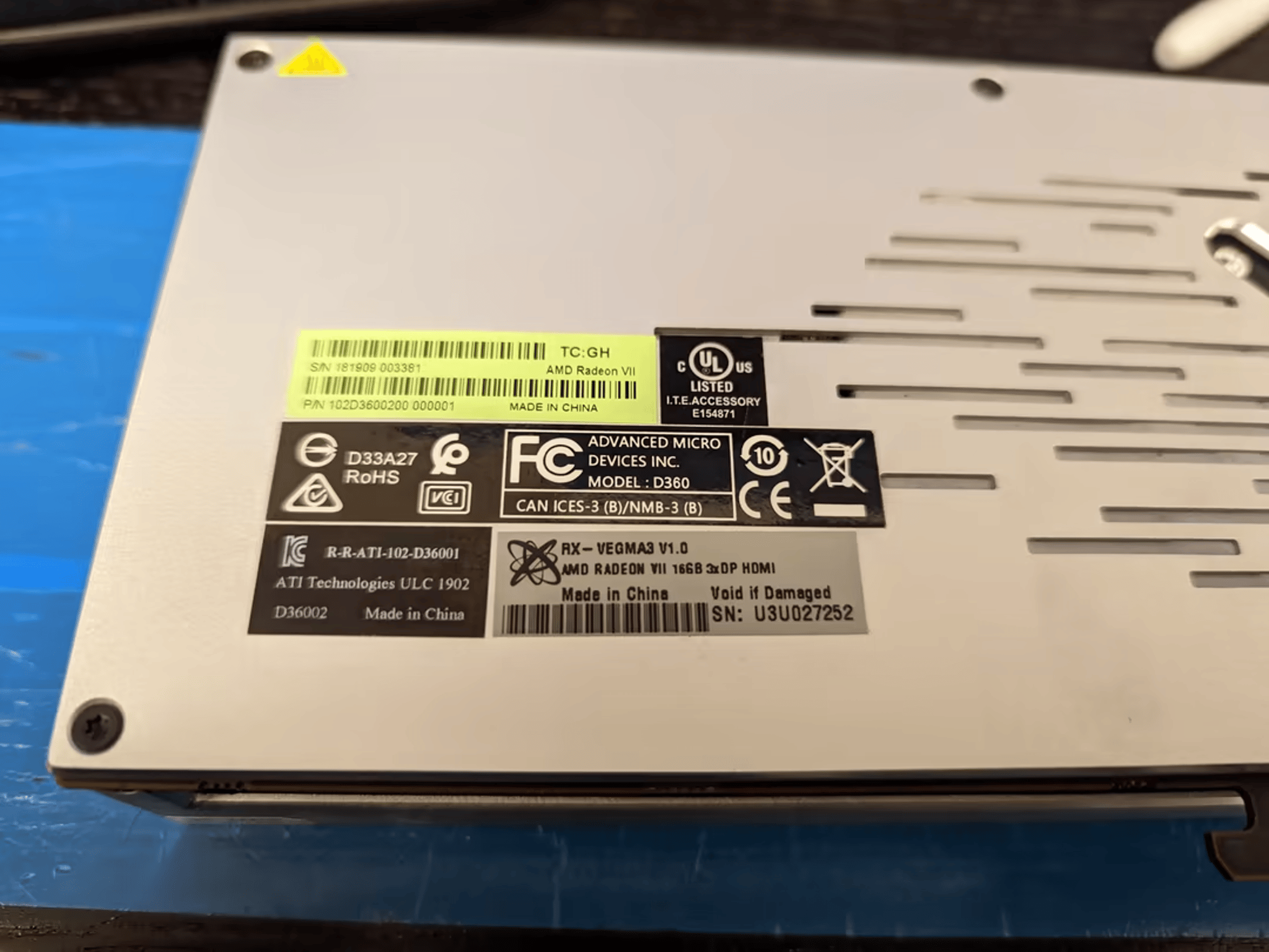 Radeon VII 16GB Graphics Video Card GPU - XFX / ASRock - New Pads / Paste / Fans