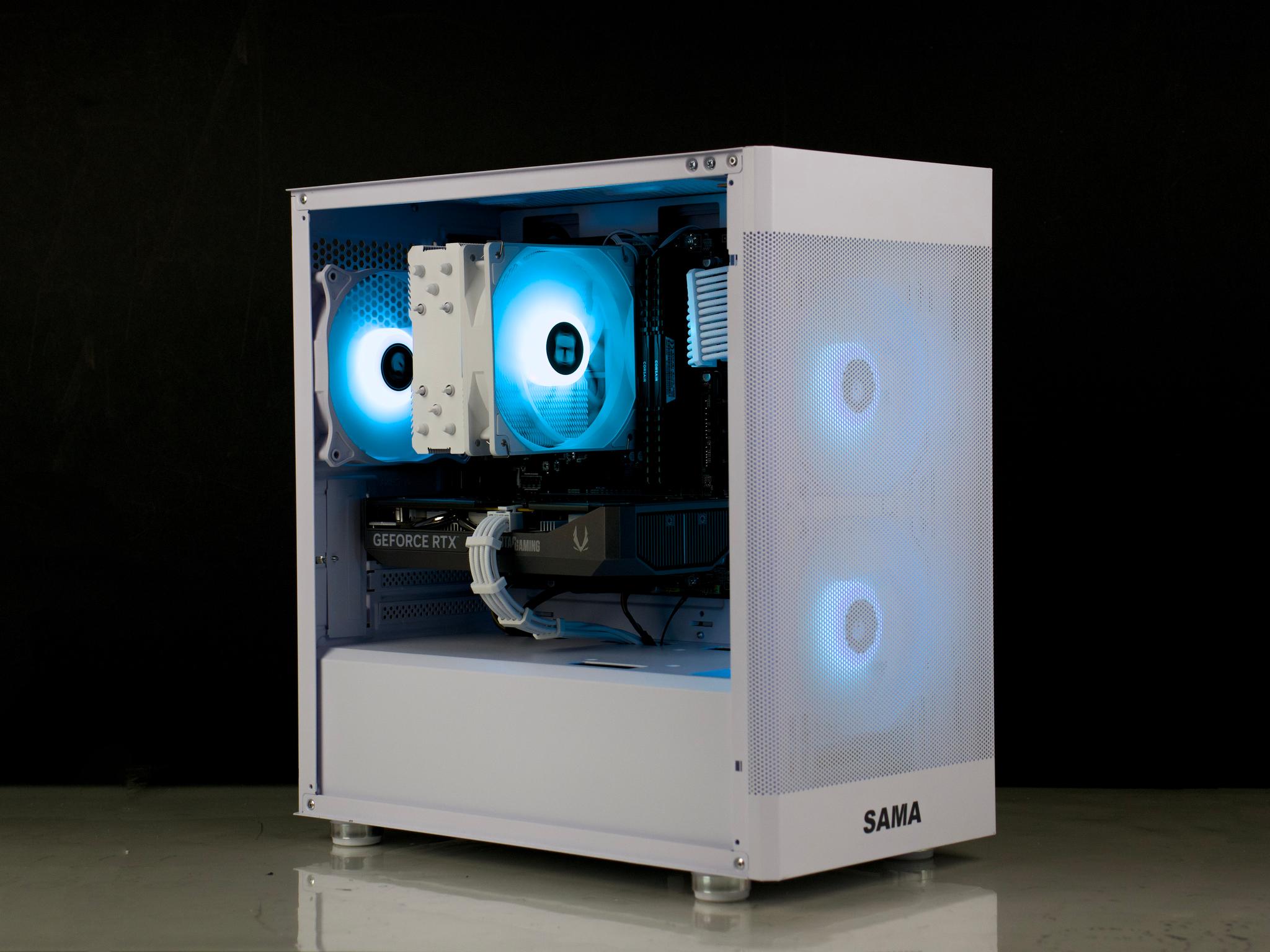 🧊RGB Gaming PC – RTX 5060, Ryzen 5500, 32GB RAM, 1TB SSD - RGB, WiFi🧊⚪
