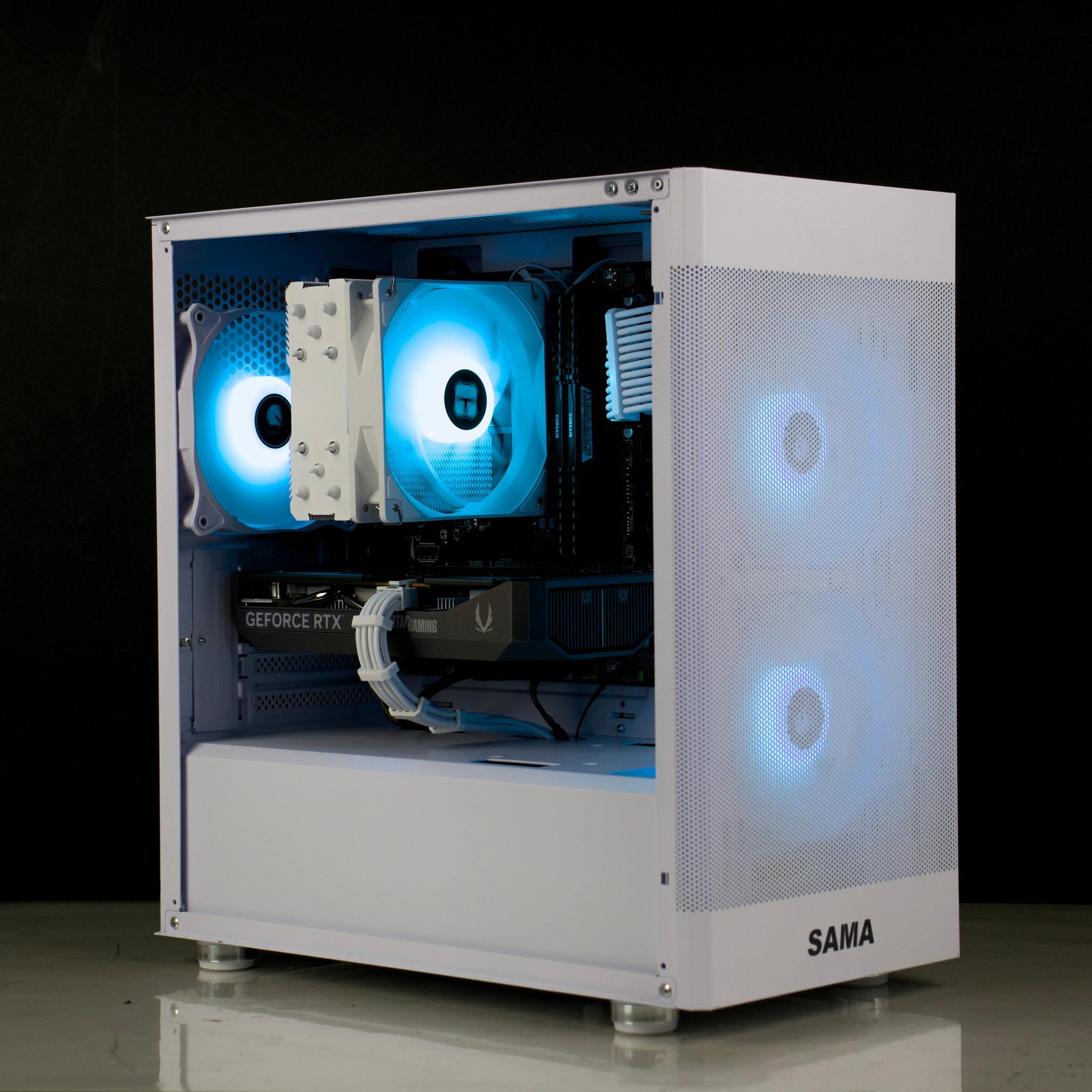 🧊RGB Gaming PC – RTX 5060, Ryzen 5500, 32GB RAM, 1TB SSD - RGB, WiFi🧊⚪