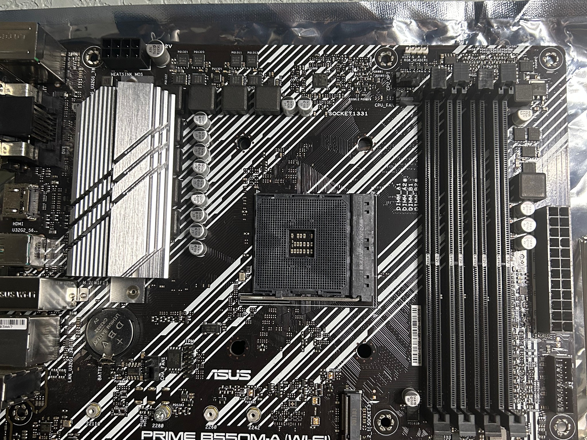 ASUS Prime B550M-A (WI-FI) AMD Ryzen Socket AM4 DDR4 Motherboard