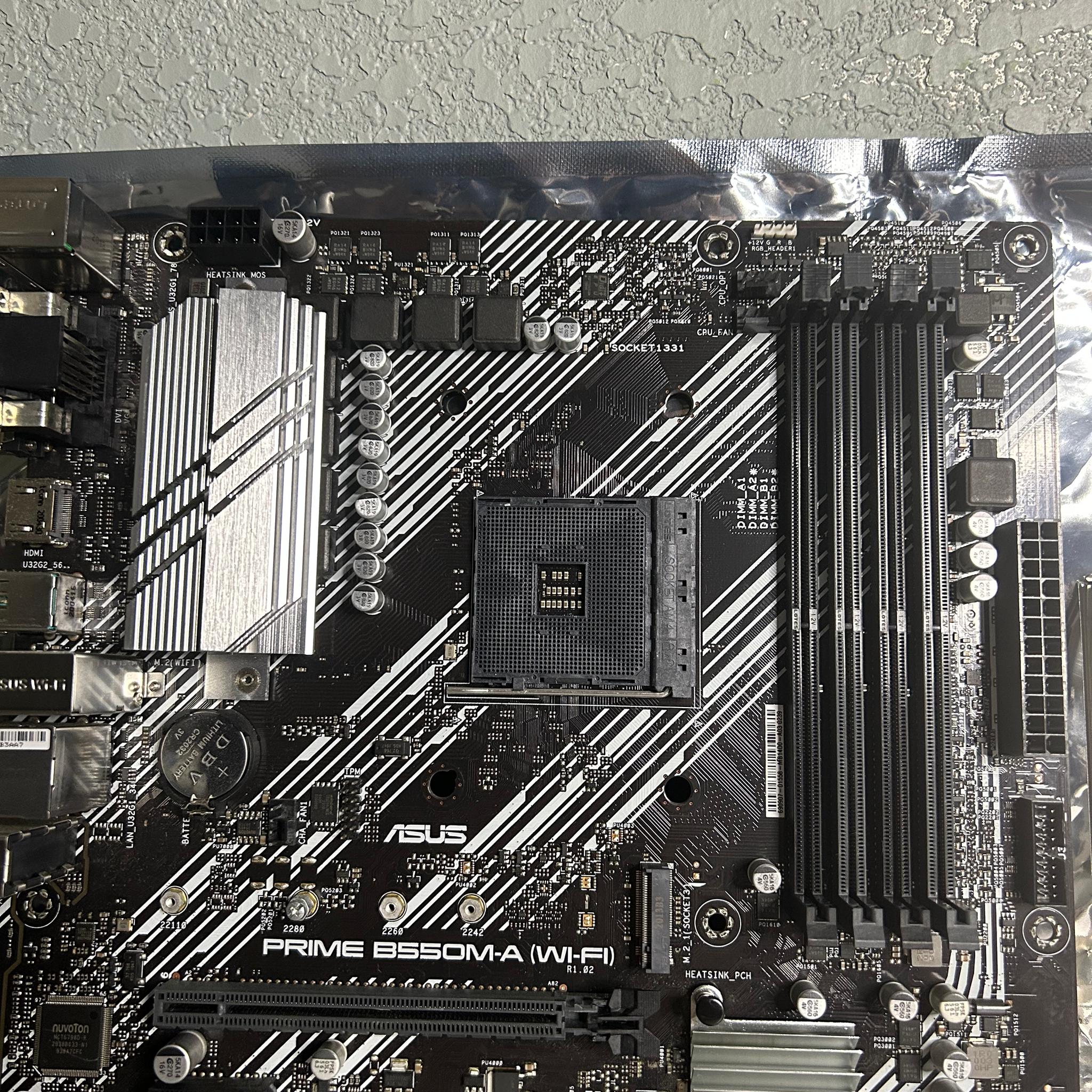 ASUS Prime B550M-A (WI-FI) AMD Ryzen Socket AM4 DDR4 Motherboard