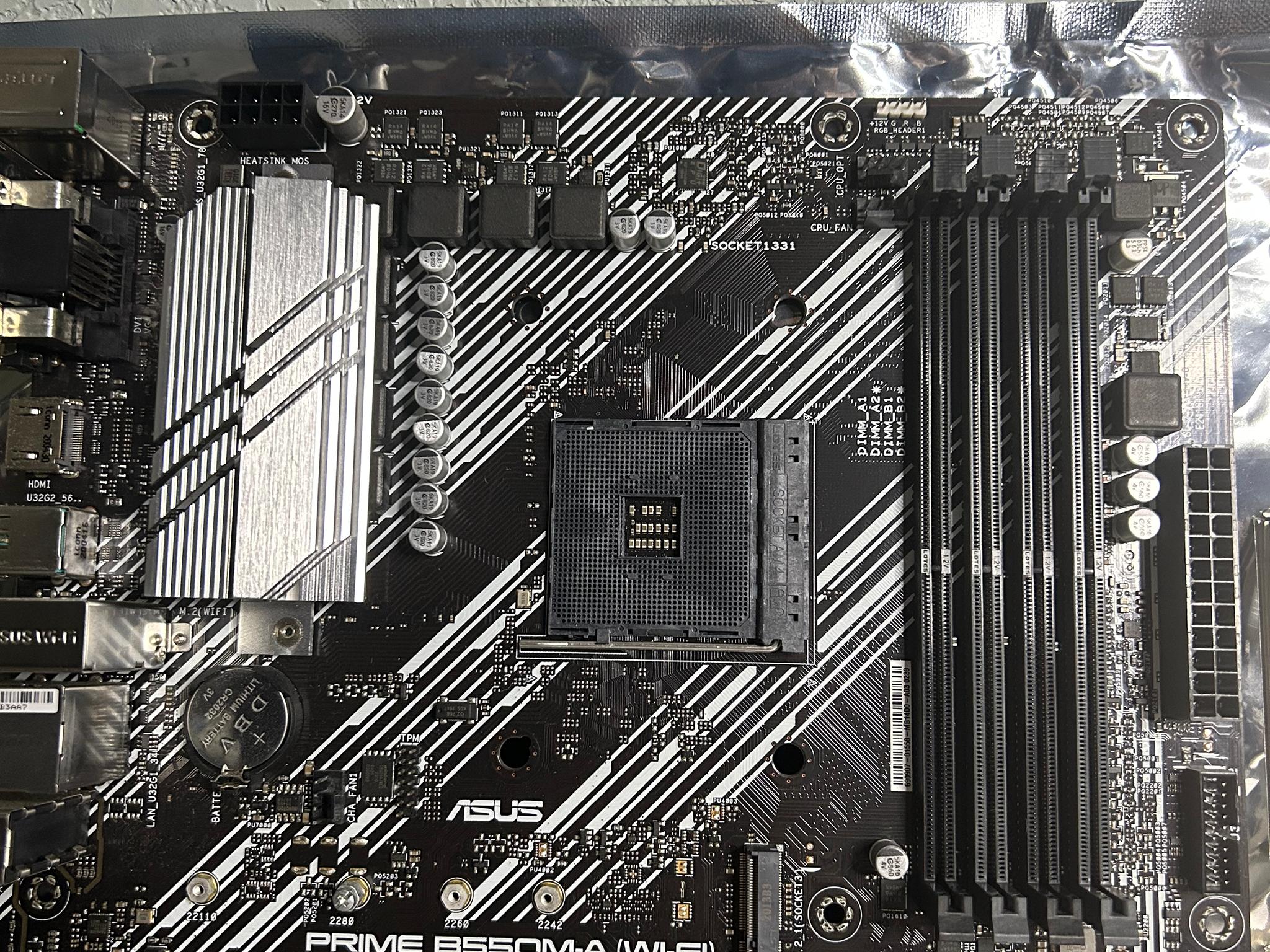 ASUS Prime B550M-A (WI-FI) AMD Ryzen Socket AM4 DDR4 Motherboard