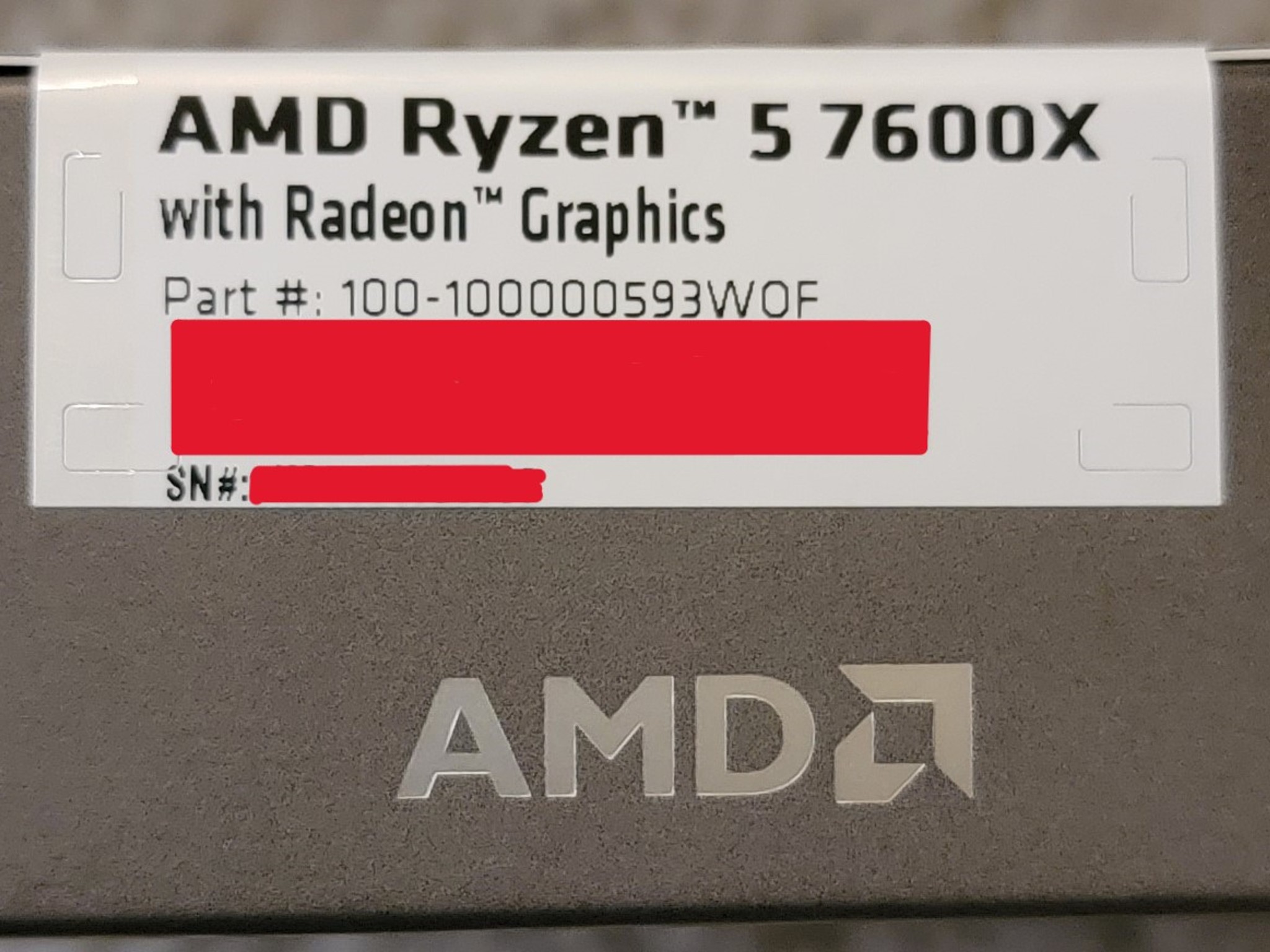 AMD Ryzen 5 7600X AM5 6-Core Processor Brand New