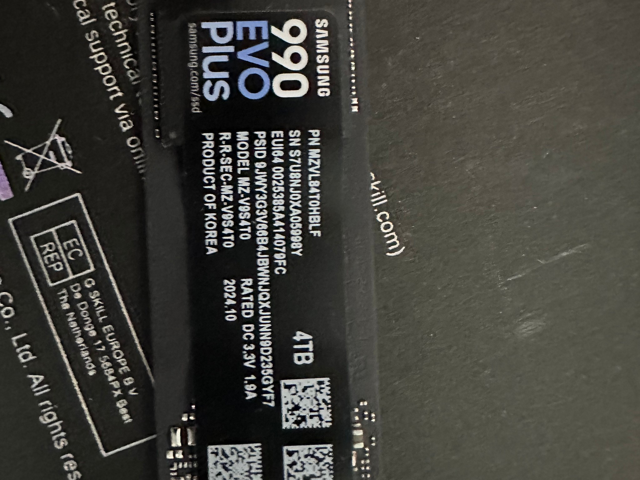4TB Samsung 990 EVO Plus SSD M.2