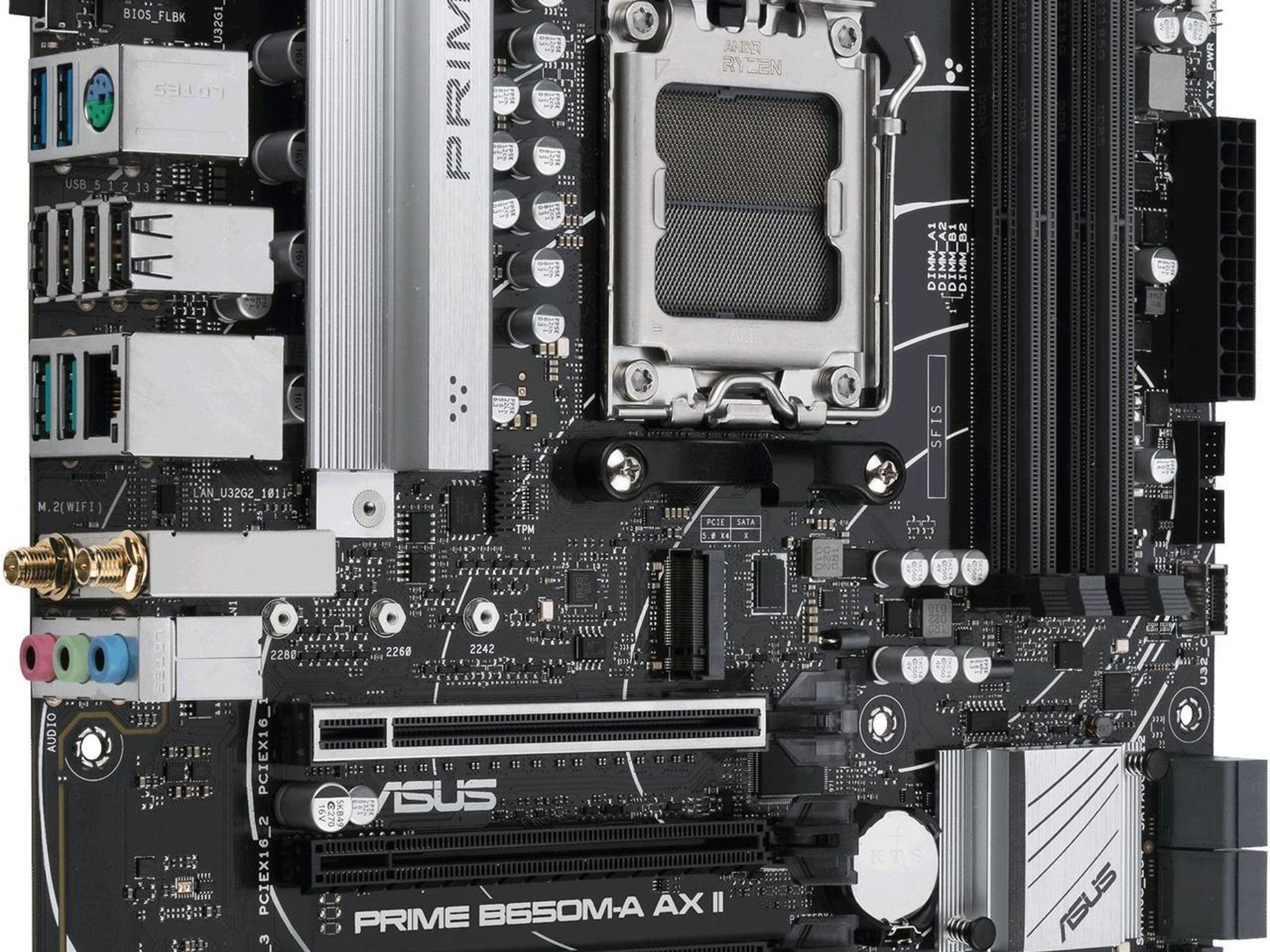 ASUS PRIME B650M-A AX II AMD AM5 MicroATX Desktop Motherboard