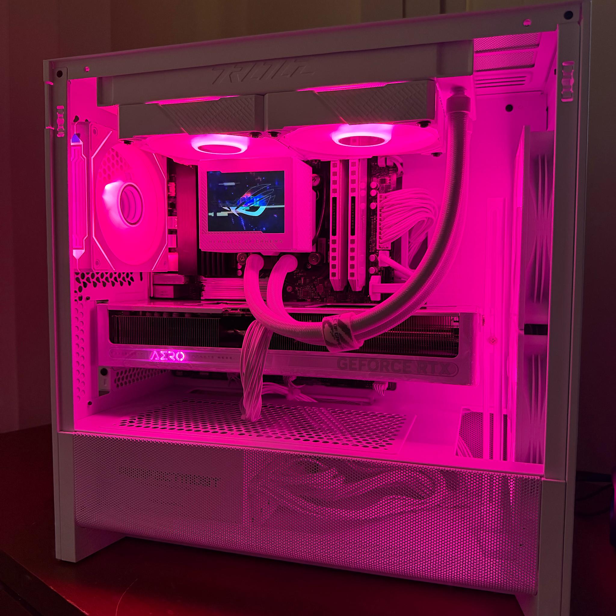 “Pink Panther” Gaming PC Customizable RGB Ryzen 7 8700G, RTX 5070 12GB, 32GB DDR5, 1TB Gen4 NVMe
