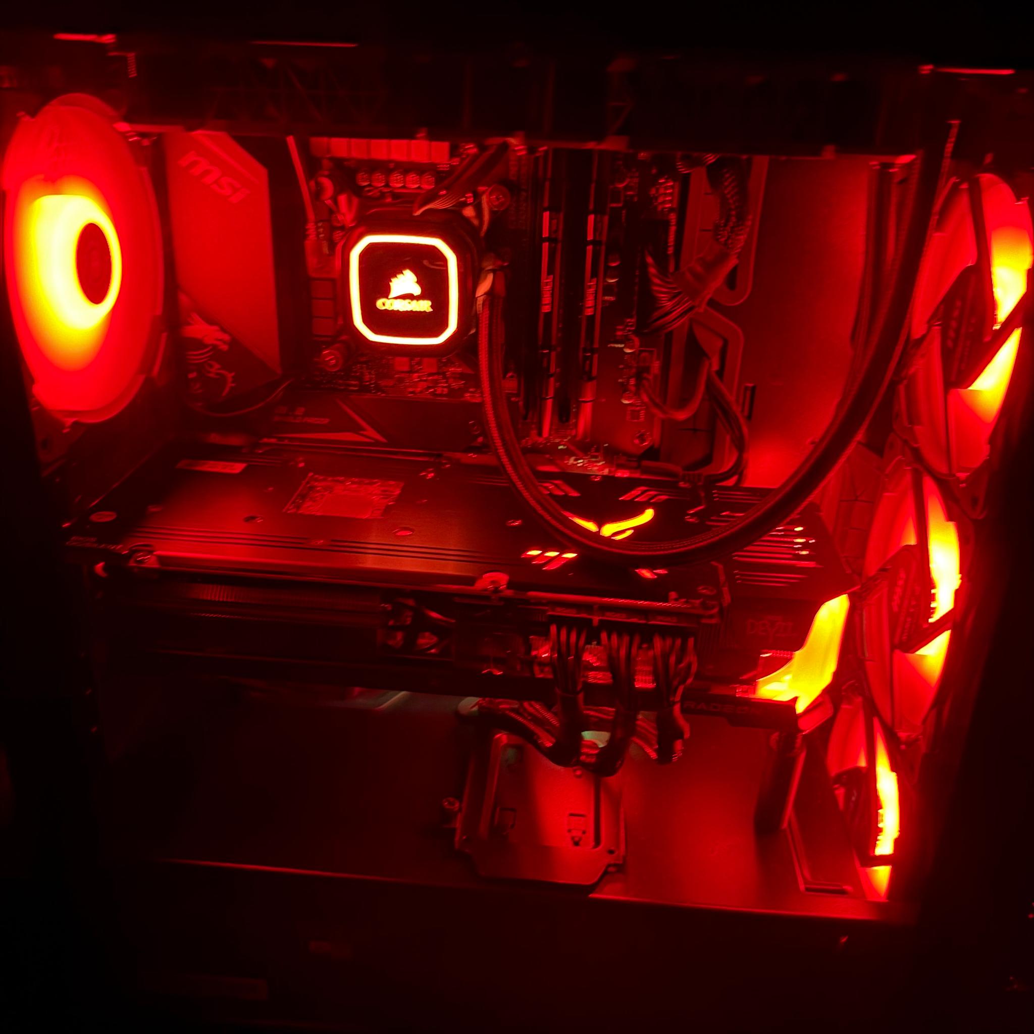 MSI Gaming Desktop Intel Core i9 AMD Radeon RX 6900 XT Red Devil H100i RGB Case