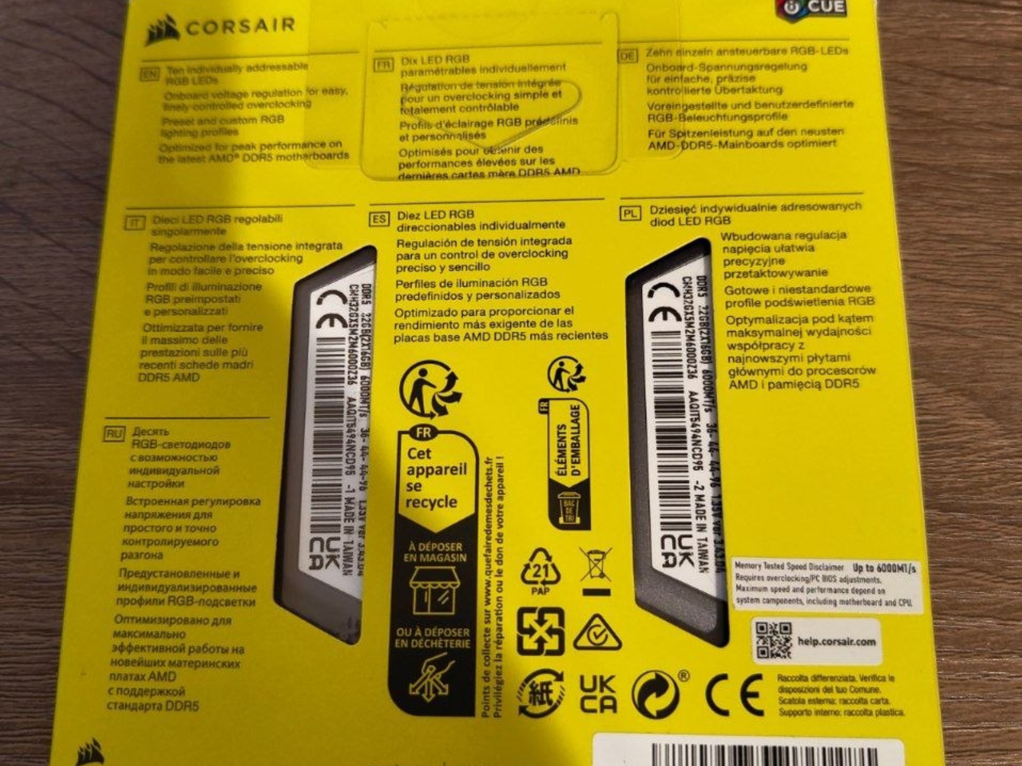 Corsair Vengeance 32GB (2x16GB) RAM DDR5 6000MHz CMH32GX5M2M6000Z36