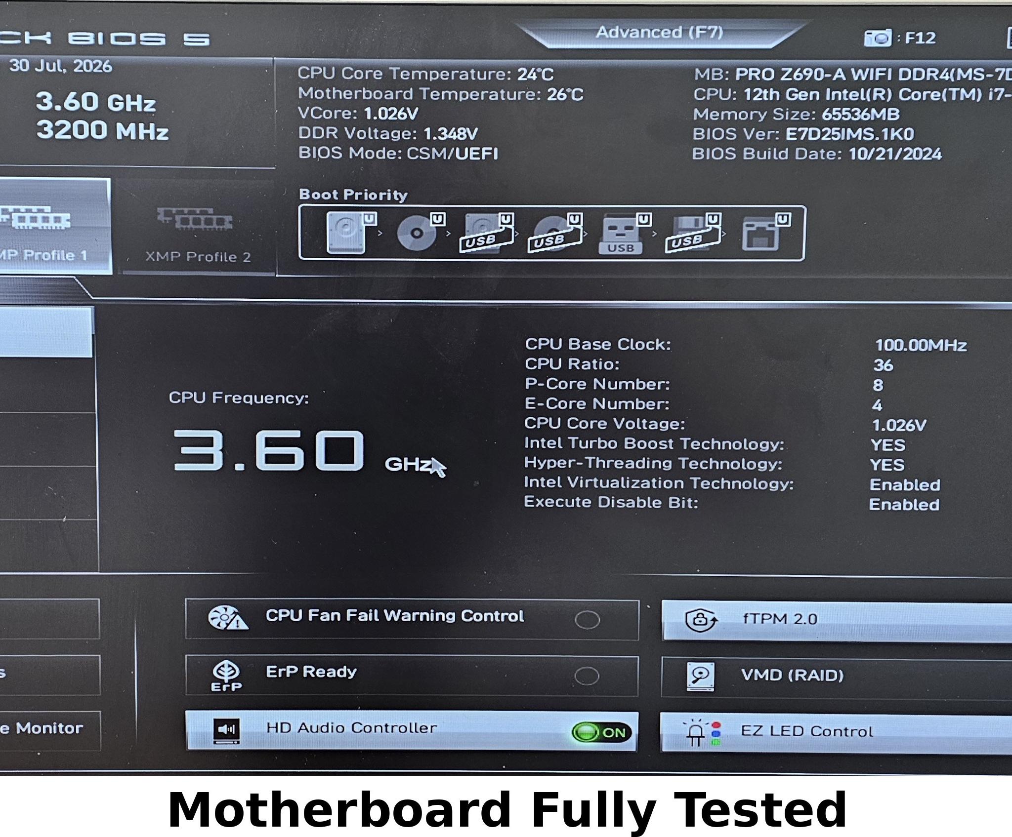 MSI PRO Z690-A WIFI DDR4 LGA1700 ATX Motherboard