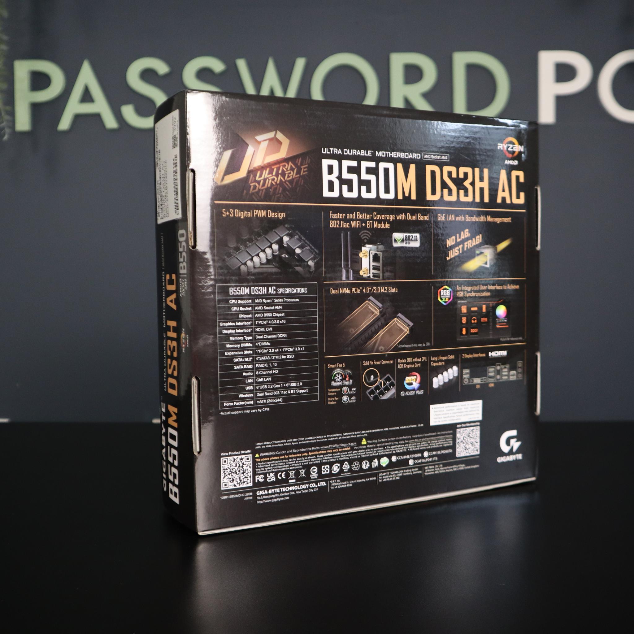 GIGABYTE B550M DS3H AC | Brand New |