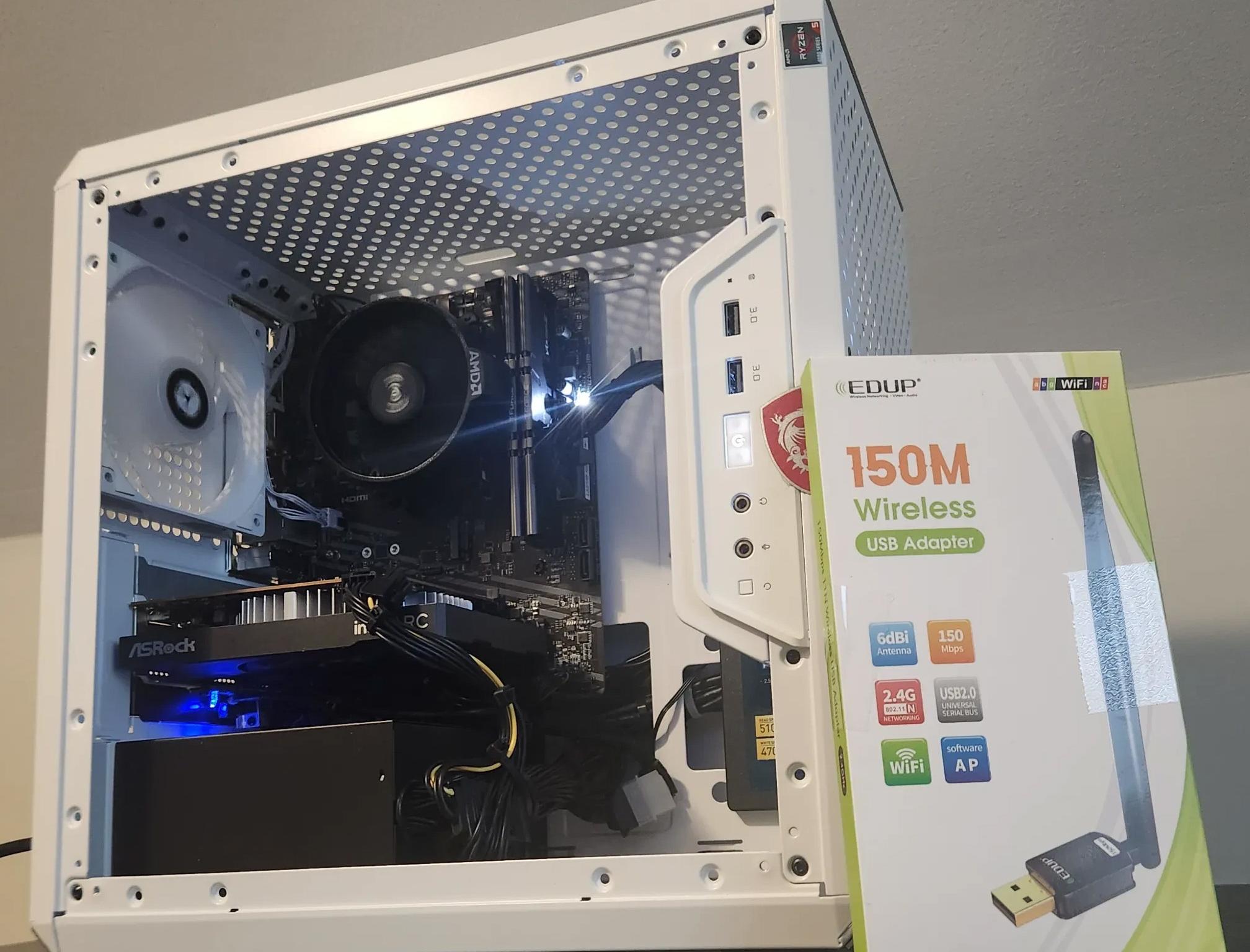 Budget Gaming Rig Ready to Go! Ryzen 5 4500, Intel Arc A380, 16GB Ram, Cooler Master 300L