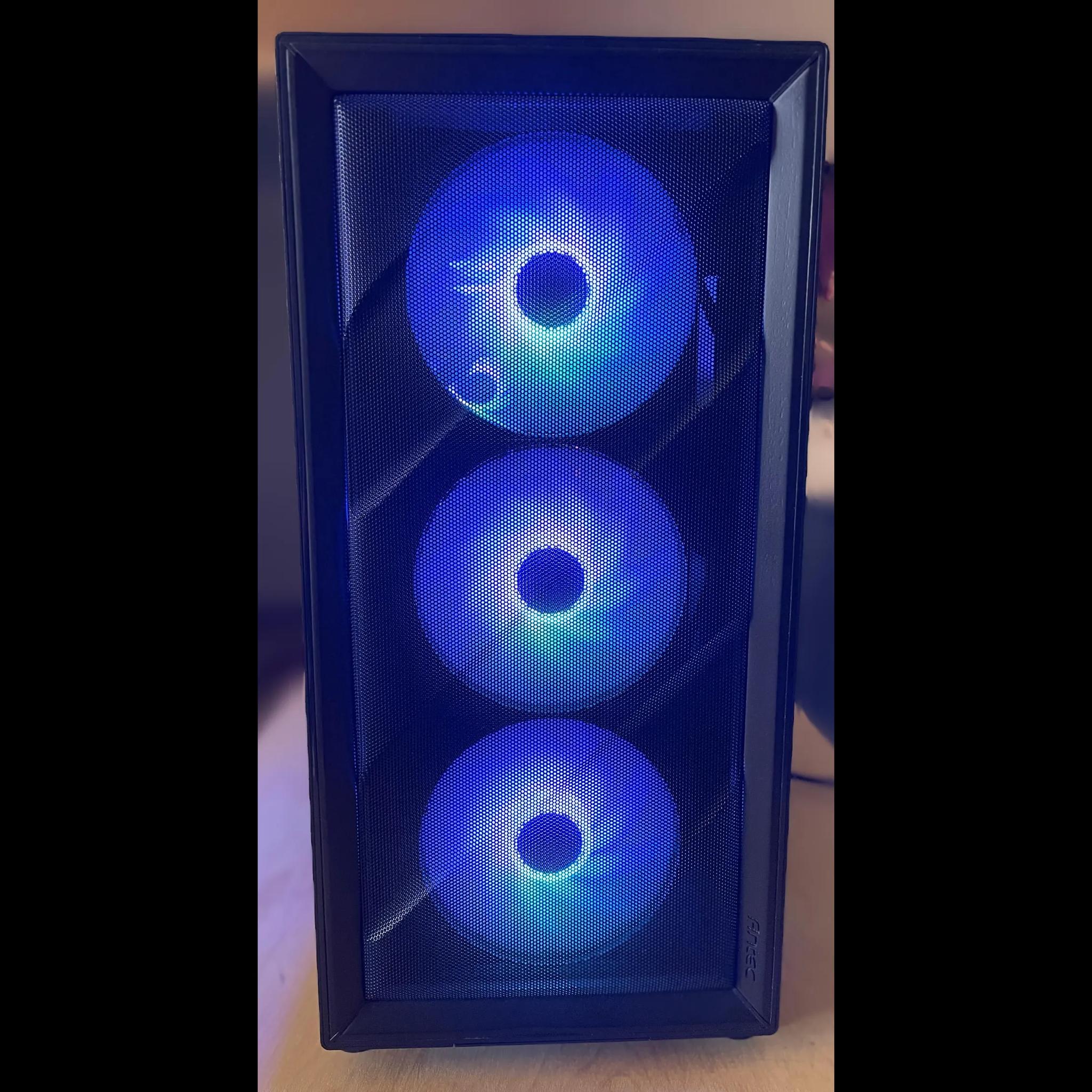 LIKE NEW! Antec FLUX PC Chassis - Black + Upgraded RGB Fans
