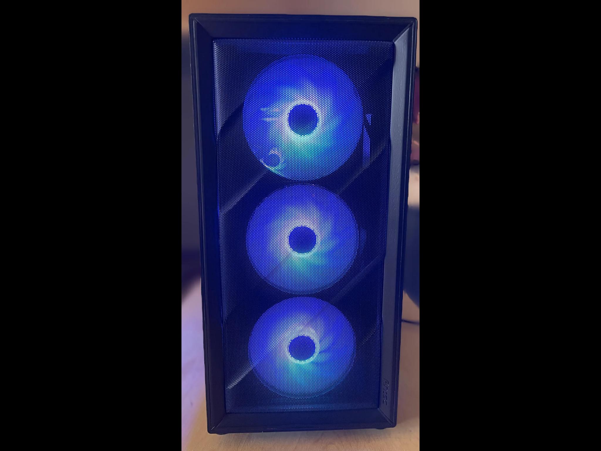 LIKE NEW! Antec FLUX PC Chassis - Black + Upgraded RGB Fans
