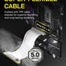 PCIE 5.0 Riser Cable 128GB/s Bandwidth GPU Extension Backwards Compatible PCIE 4.0/3.0 White 30cm