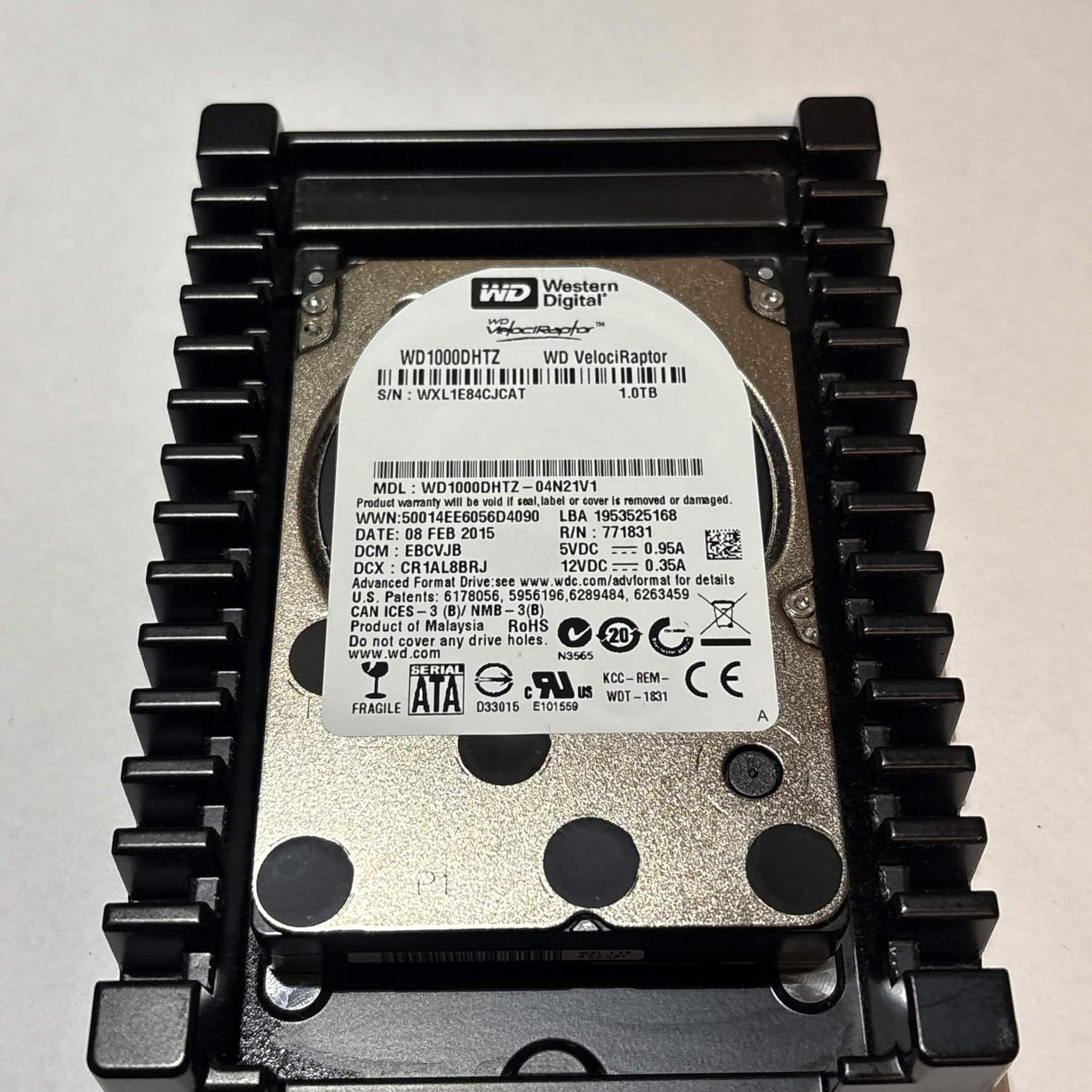 WD VelociRaptor 1TB 10,000 RPM SATA HDD w/ IcePack – WD1000DHTZ – Good SMART