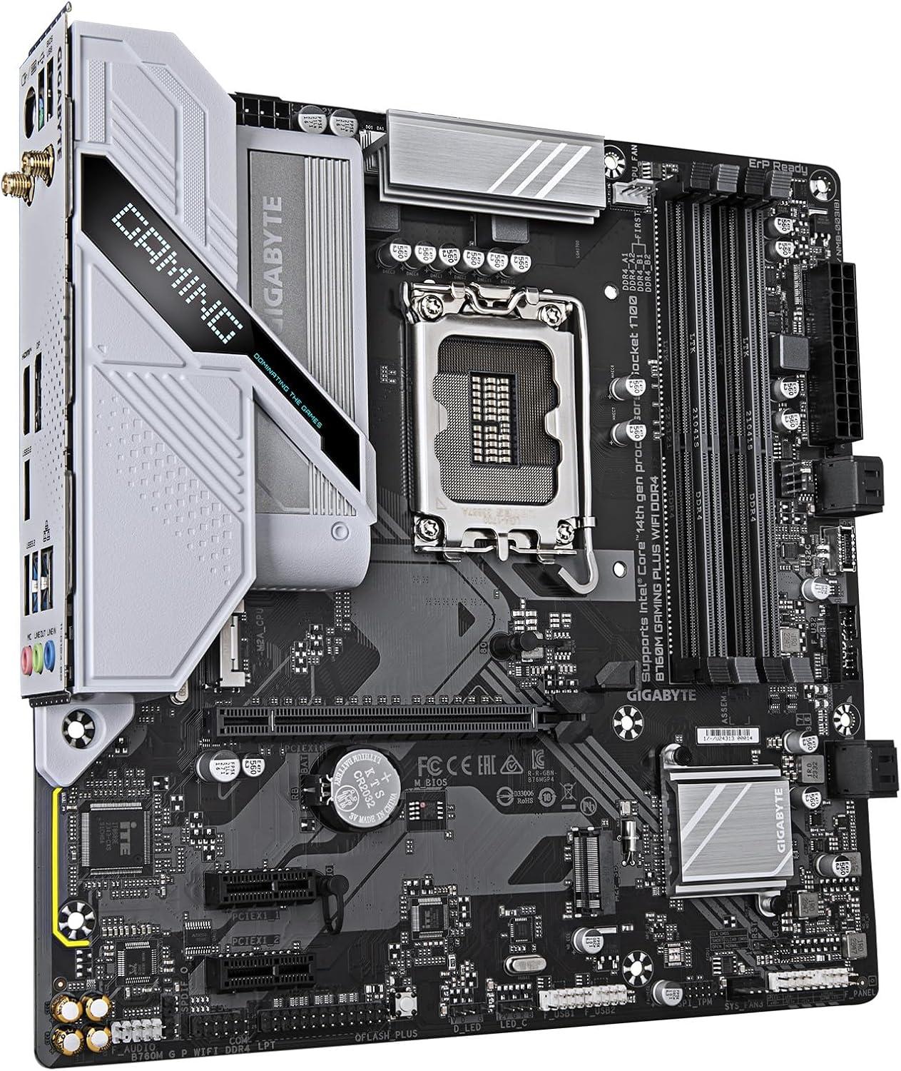 GIGABYTE B760M Gaming Plus WiFi DDR4 LGA 1700 Intel B760 Micro ATX Motherboard