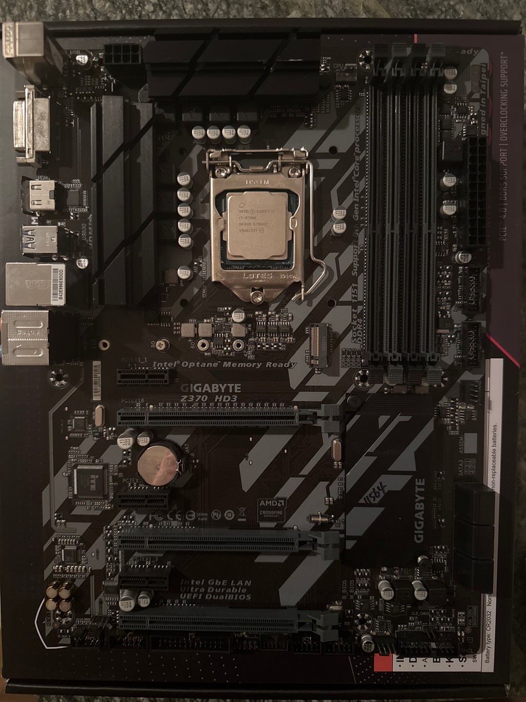 Intel Core i7-8700K CPU and Gigabyte Z370 HD3 Motherboard | Jawa