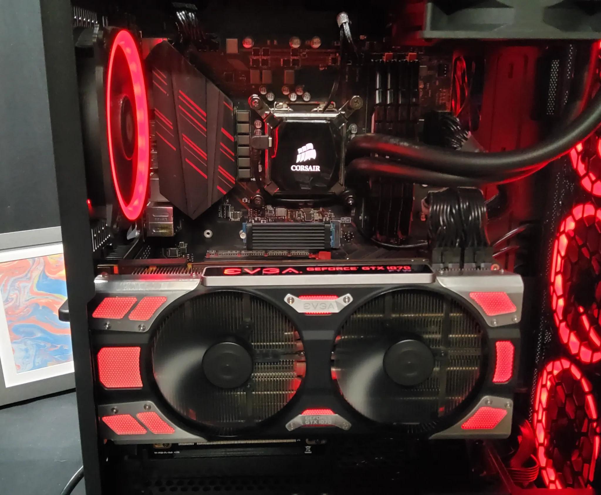 Intel i5 8600k Liquid Cooled-EVGA 1070FTW