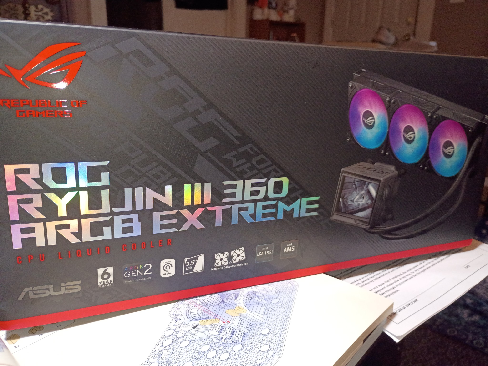 ASUS ROG Ryujin III 360 ARGB Extreme AIO Liquid Cooler. Brand new. Never opened.