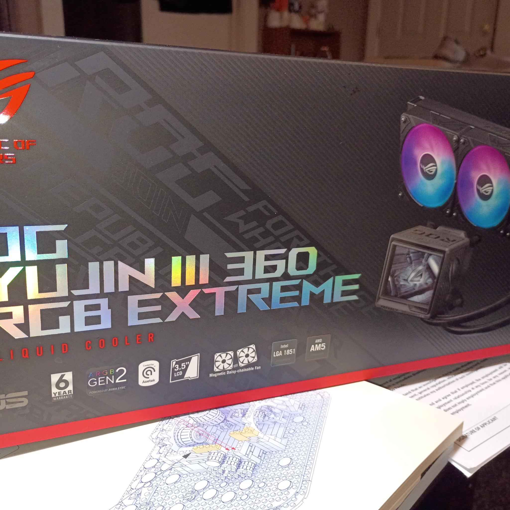 ASUS ROG Ryujin III 360 ARGB Extreme AIO Liquid Cooler. Brand new. Never opened.