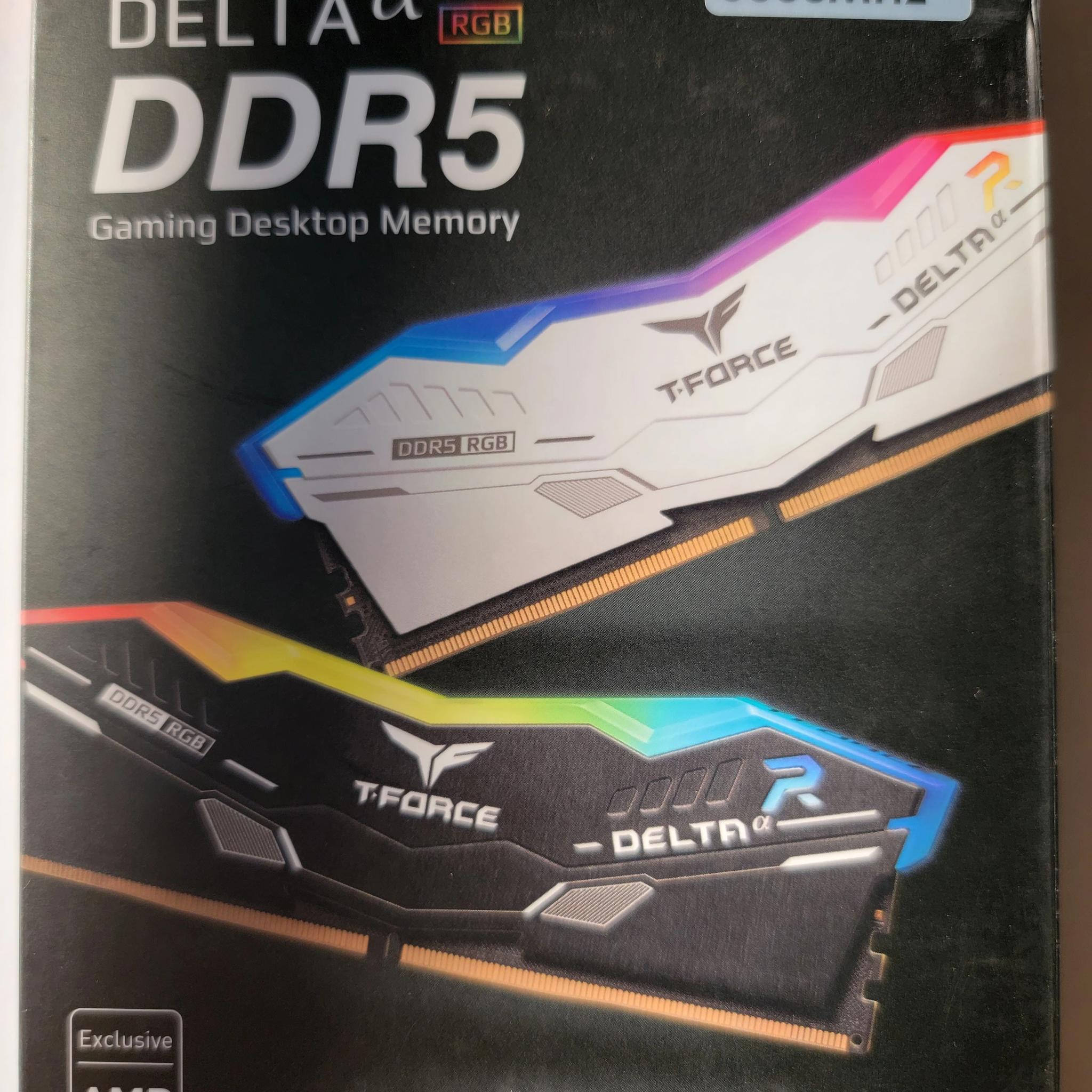 Team T-Force Delta AMD EXPO RGB 32GB (2 x 16GB) DDR5 6000Mhz CL38-38-38-78 Brand New