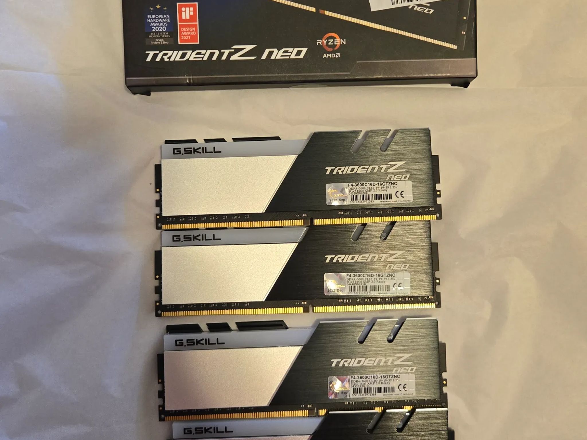 GSkill Trident Z NEO 32GB (4x8GB) RGB DDR4-3600 CL16 || AMD EXPO || INTEL XMP