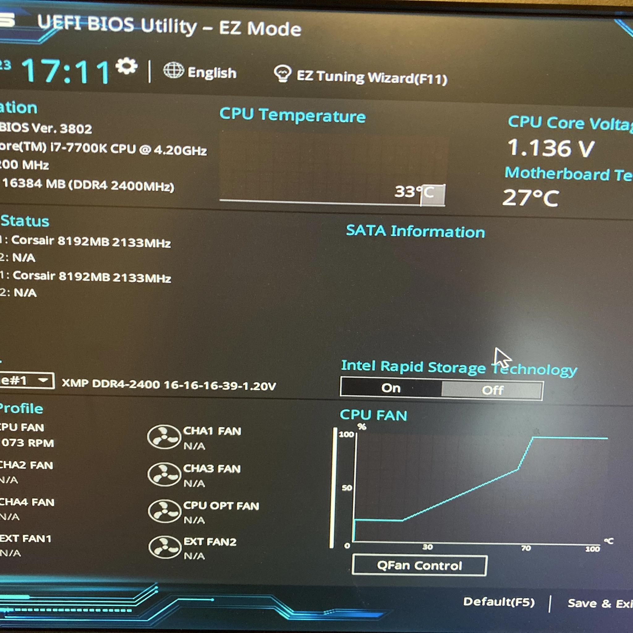 Intel i7 7700k + Asus Z170-A + 16GB RAM + 500GB M.2