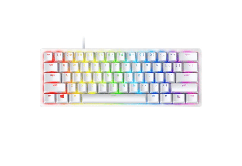 White Razer Huntsman Mini 60% Mechanical Keyboard 