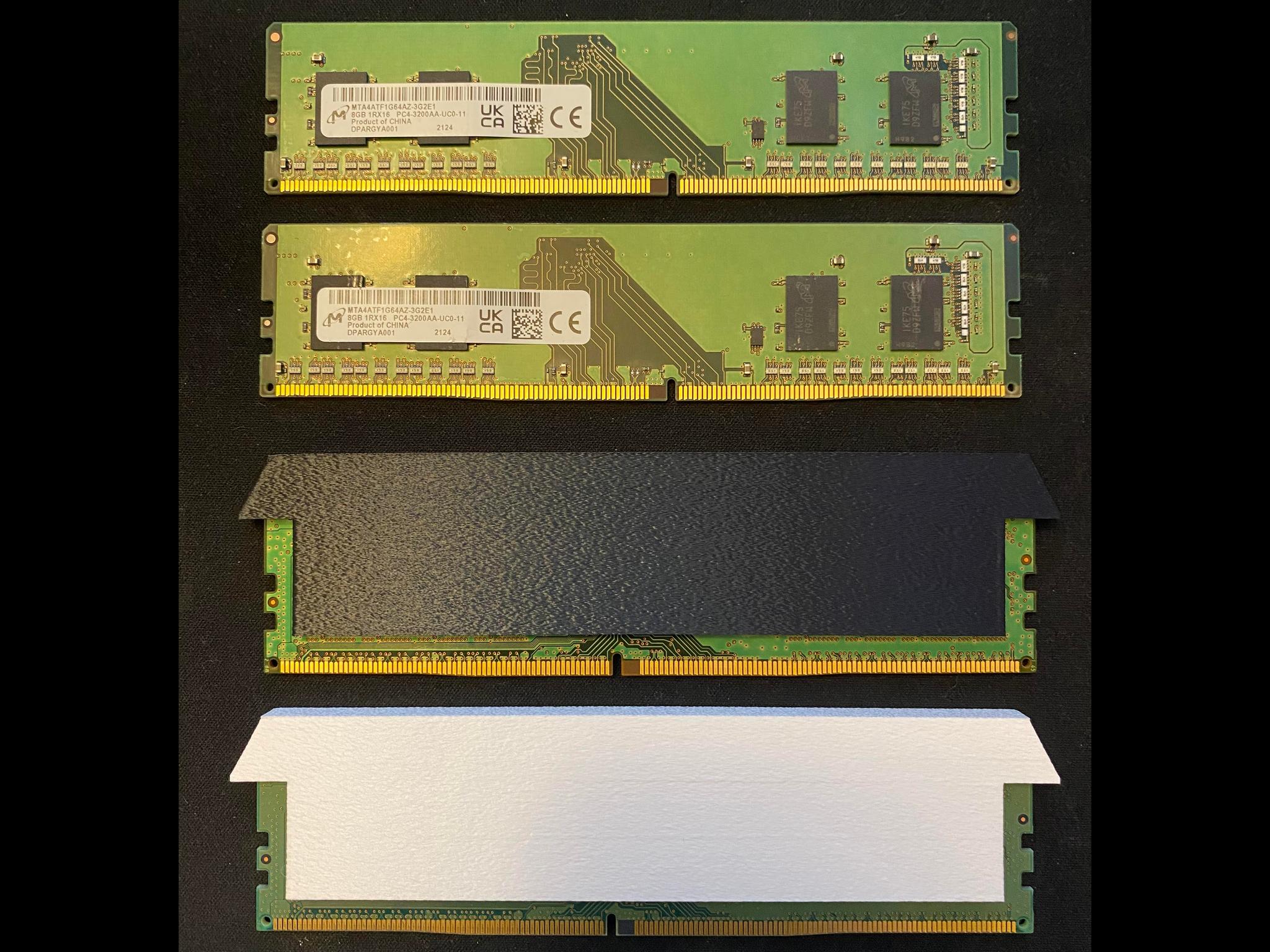 Micron 16GB DDR4 Memory 2x8GB 3200MT/s w/ 3D-Printed Cover