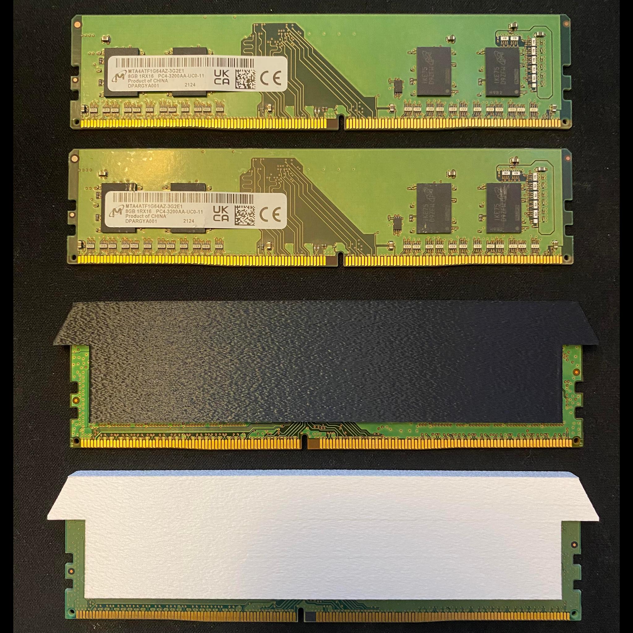 Micron 16GB DDR4 Memory 2x8GB 3200MT/s w/ 3D-Printed Cover