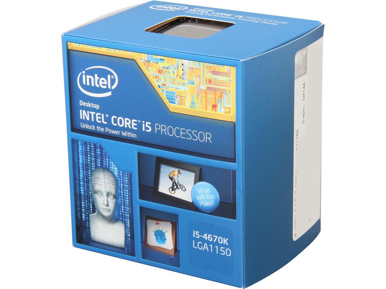 Intel Core i5-4670K - Core i5 4th Gen Haswell Quad-Core 3.4 GHz LGA 1150 84W Intel HD Graphics
