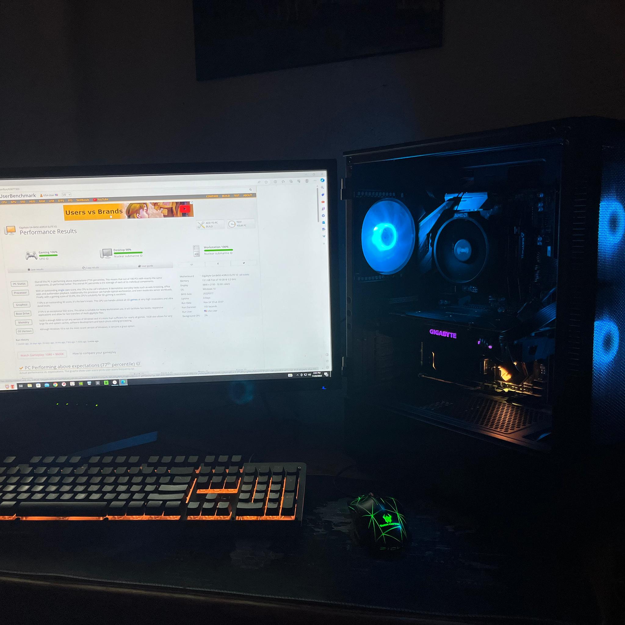 BLACK FRIDAY!!! Budget 4K/1440p RYZEN 5 GTX 1080 32GB Custom Gaming Set Up (NEW/USED) FREE SHIPPING
