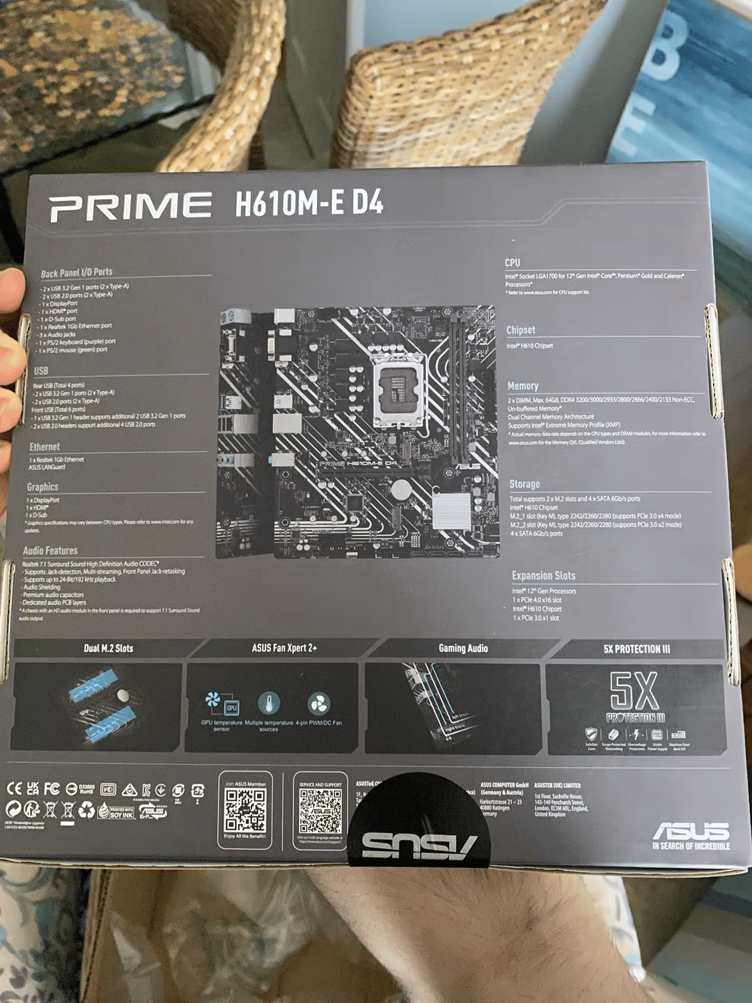 ASUS Prime H610M-E D4 Motherboard, brand new unopened, still factory sealed
