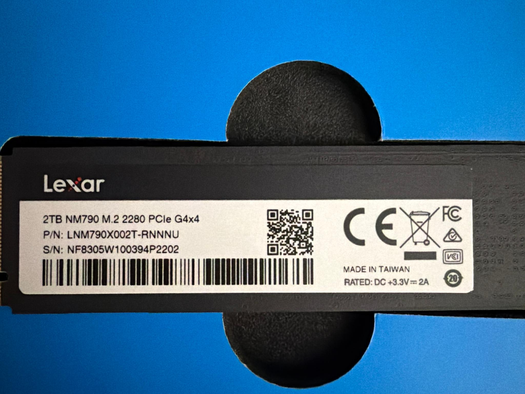 2TB Lexar NM790 NVME M.2 SSD Gen 4