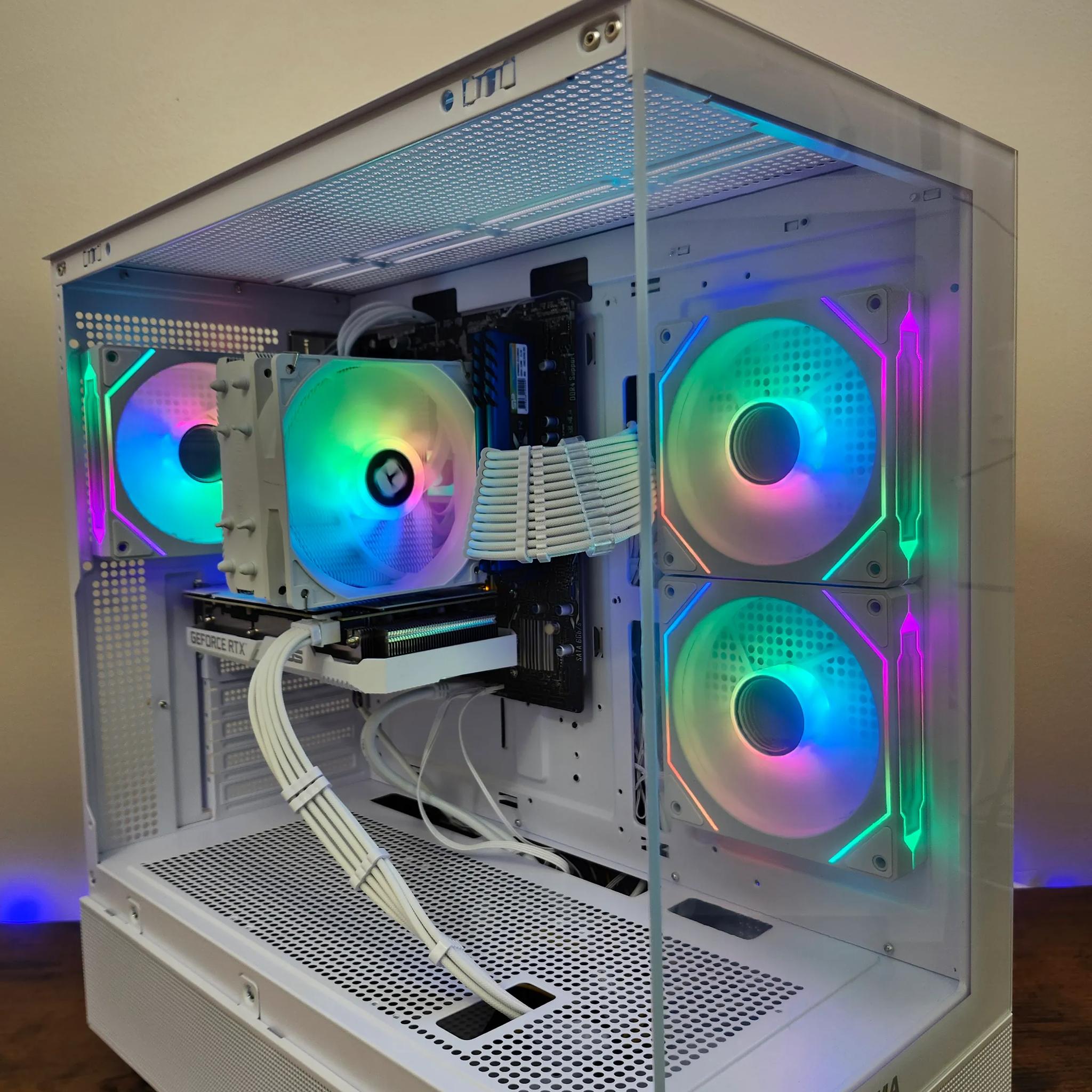 🤍All white Gaming/Streaming 1440p Beast PC RTX 3060 12GB  Ryzen 5 5600 | 16GB RAM | 1TB NVME | WiFi