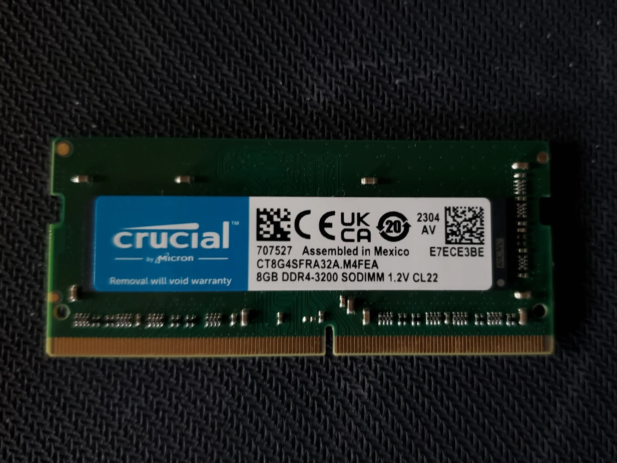 8GB (1x8) DDR4-3200 SODIMM Memory