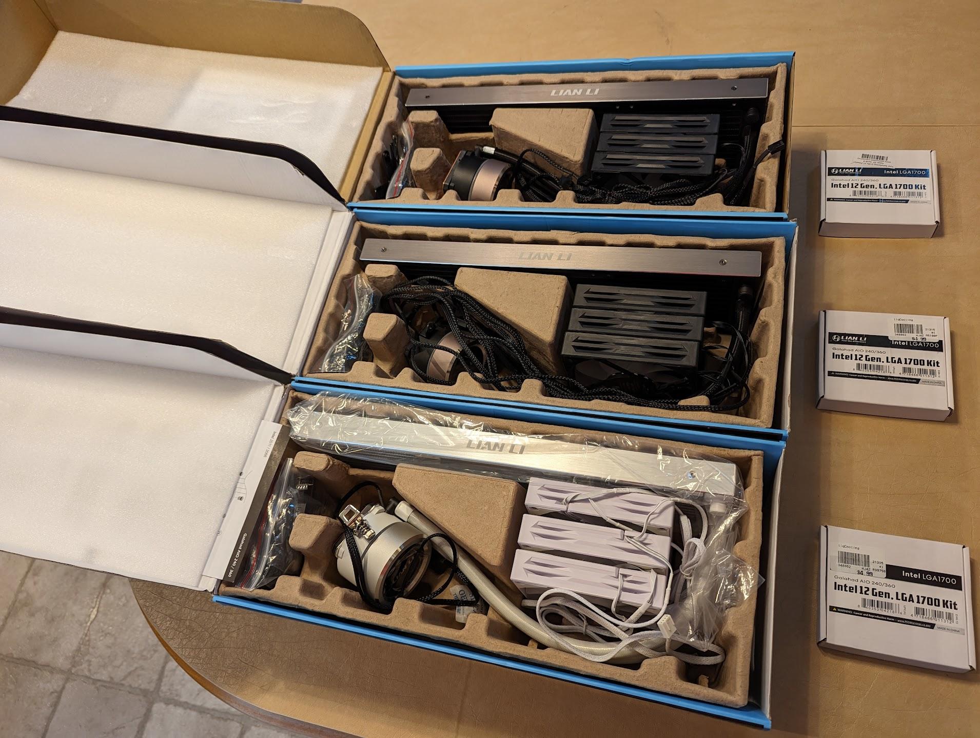 Lian Li Galahad 360mm RGB AIO x3 Kits Package Deal - See Description For Details