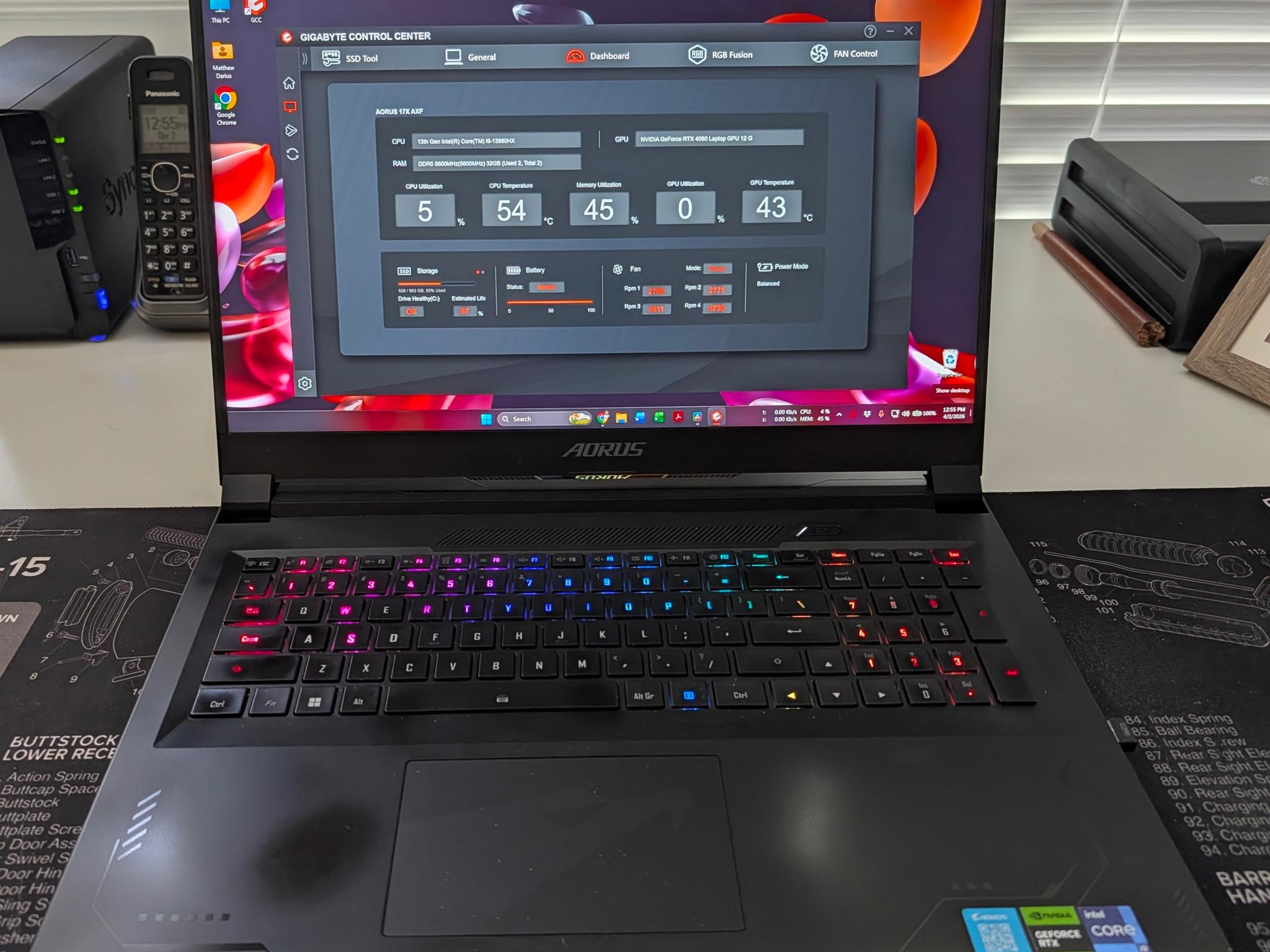Gigabyte AORUS 17X AXF Gaming  Laptop | i9-13980HX | 32GB DDR5|  2TB | RTX 4080