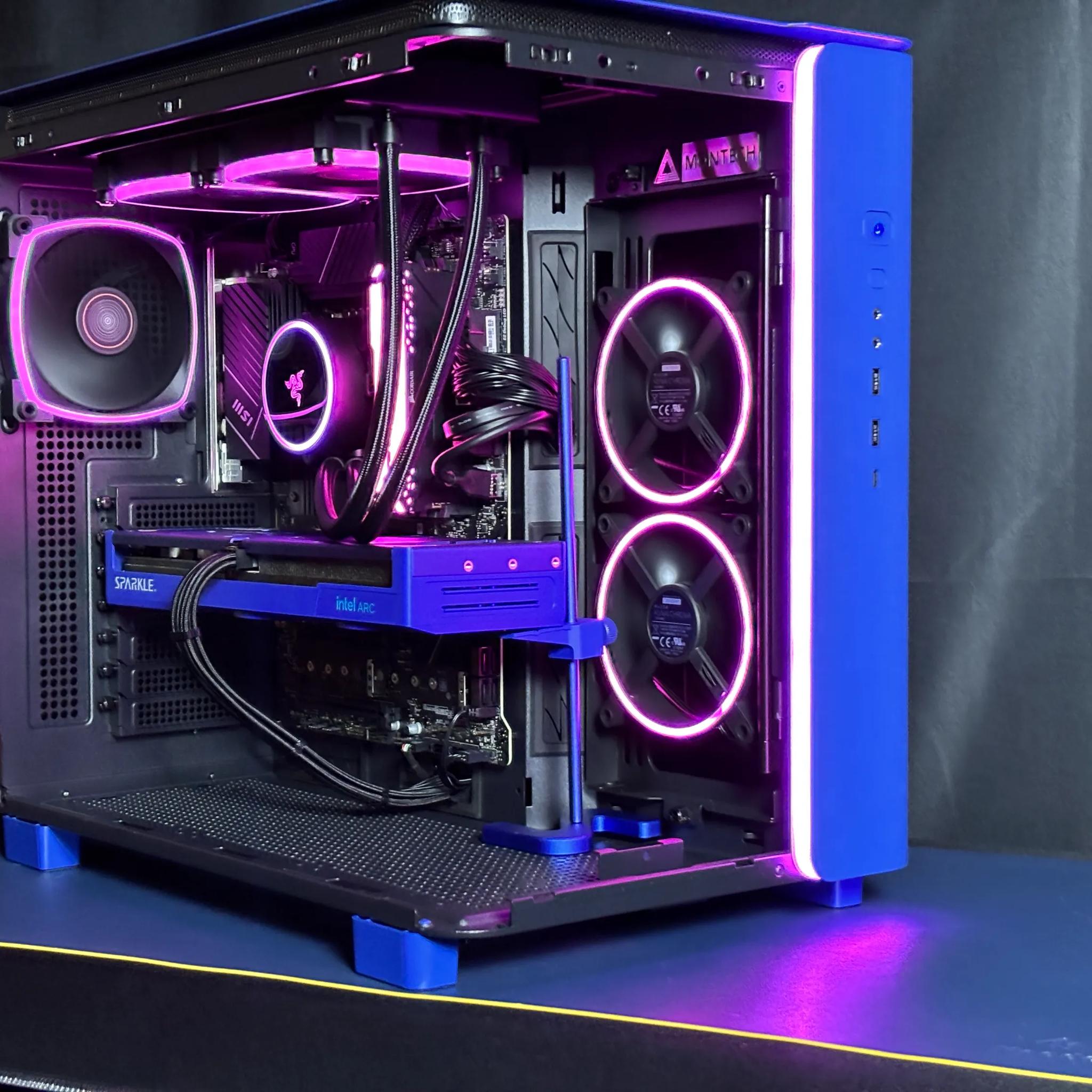 All BLUE INTEL PC💎I7 12700K|ARC B580 12gb|32gb DDR4 |1 TB M.2 SSD💎