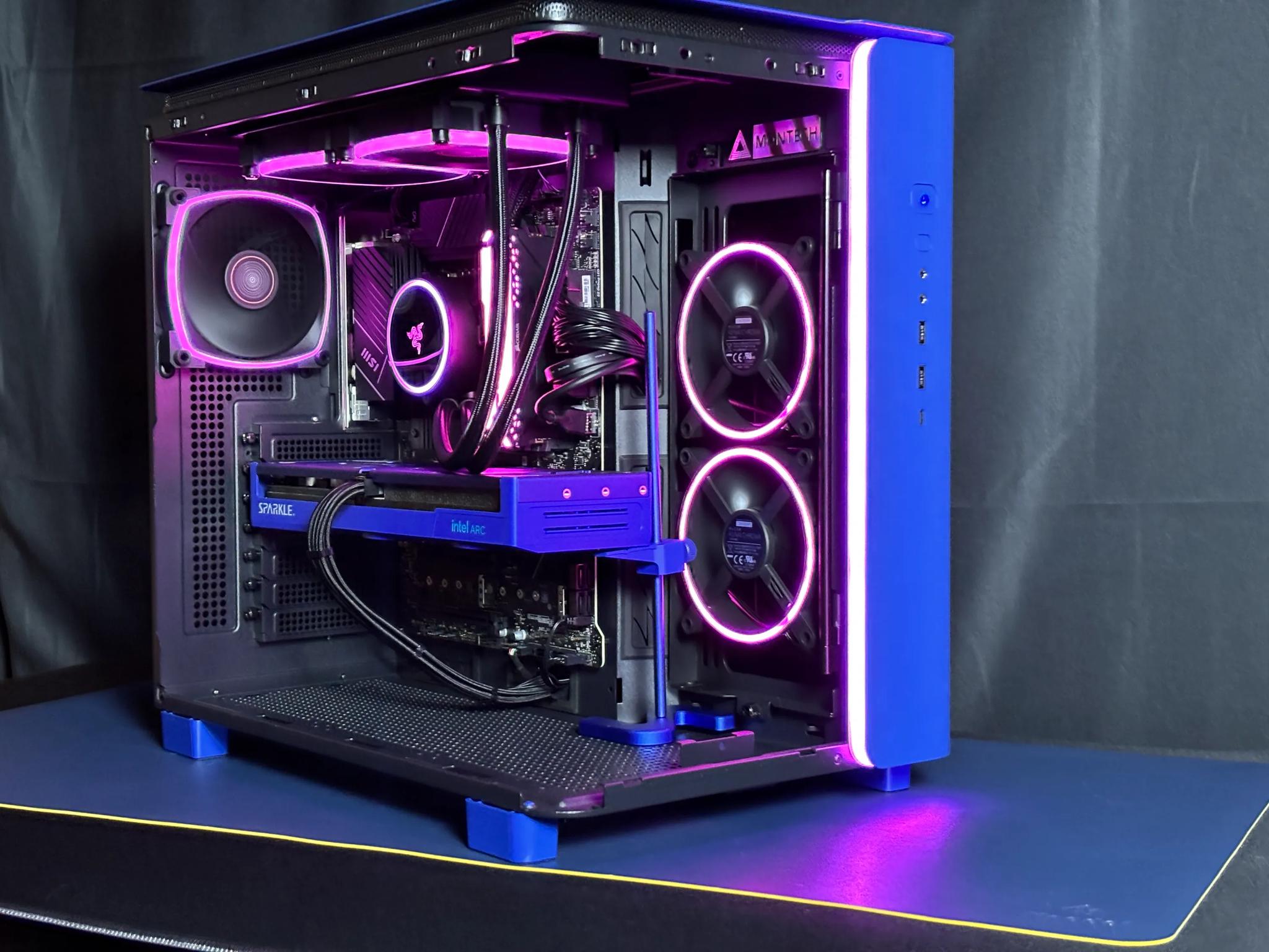 All BLUE INTEL PC💎I7 12700K|ARC B580 12gb|32gb DDR4 |1 TB M.2 SSD💎