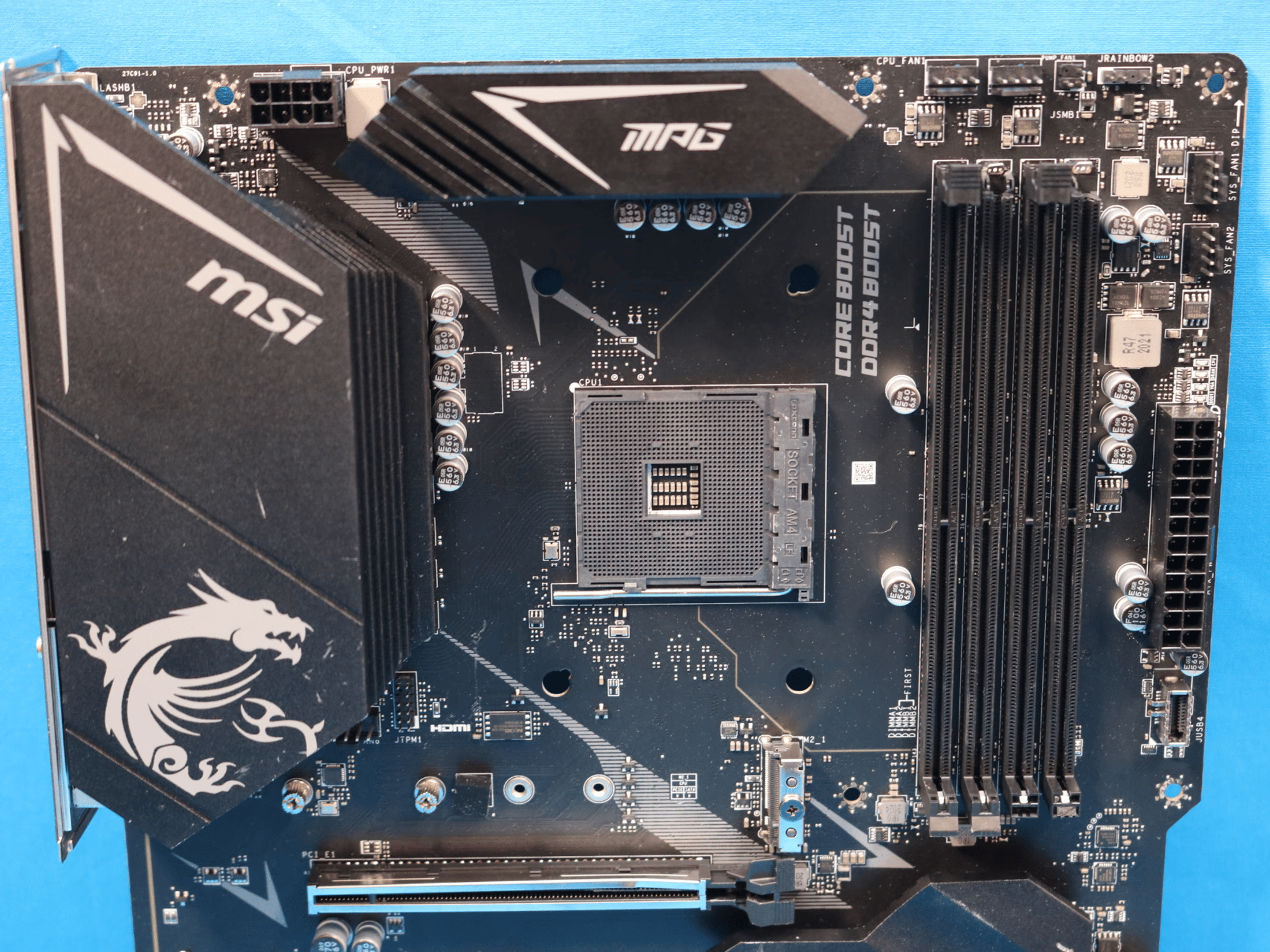 *DAMAGED* MSI MPG B550 Gaming Edge WIFI AMD Socket AM4 DDR4 ATX Desktop Motherboard