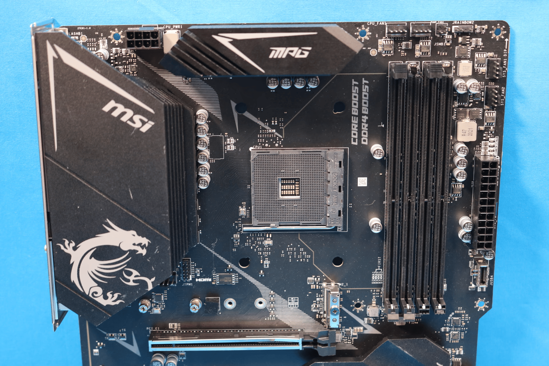 *DAMAGED* MSI MPG B550 Gaming Edge WIFI AMD Socket AM4 DDR4 ATX Desktop Motherboard