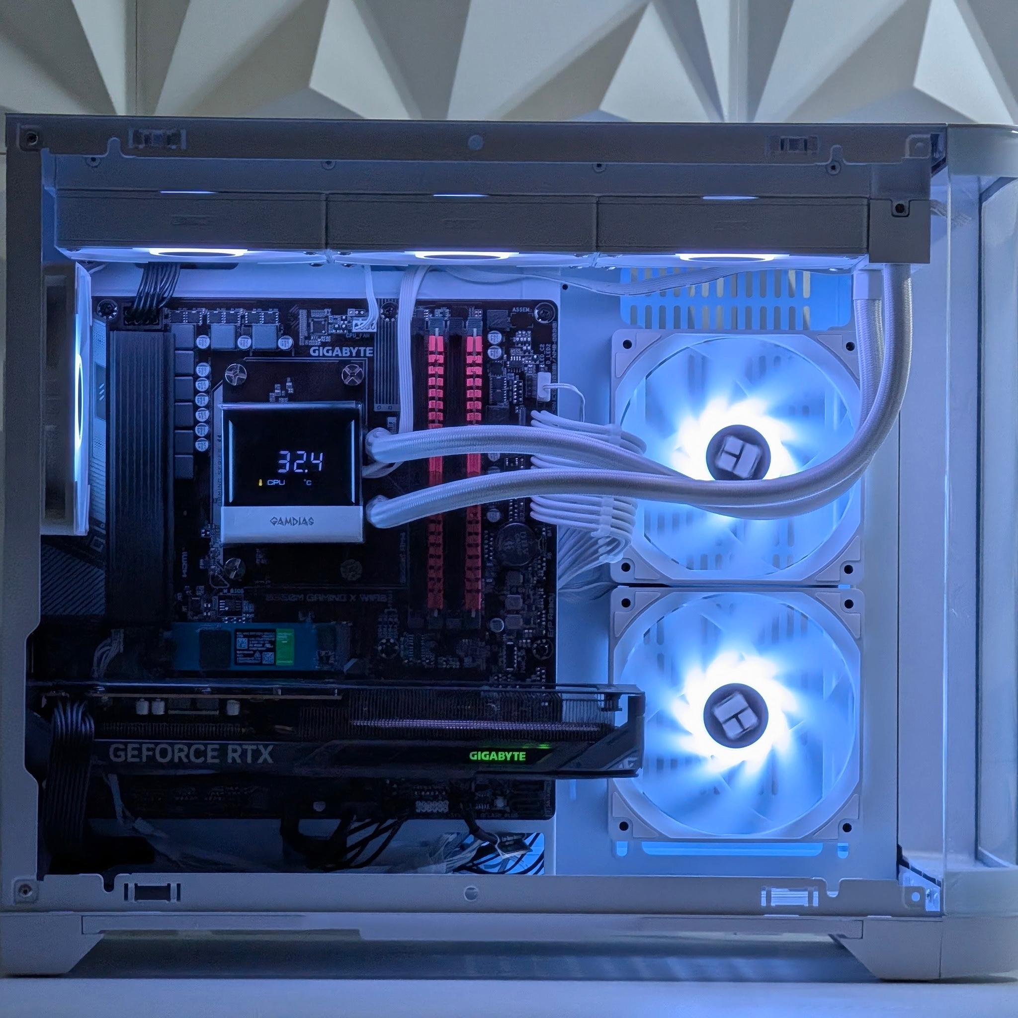Liquid Cooled Gaming PC | RTX 5060 / Ryzen 5 / 16GB DDR4 / 1TB NVMe / Wi-Fi