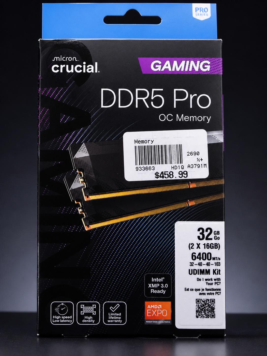 Crucial DDR5 Pro OC 32GB (2x16GB) 6400 MT/s - Sealed [W] PayPal